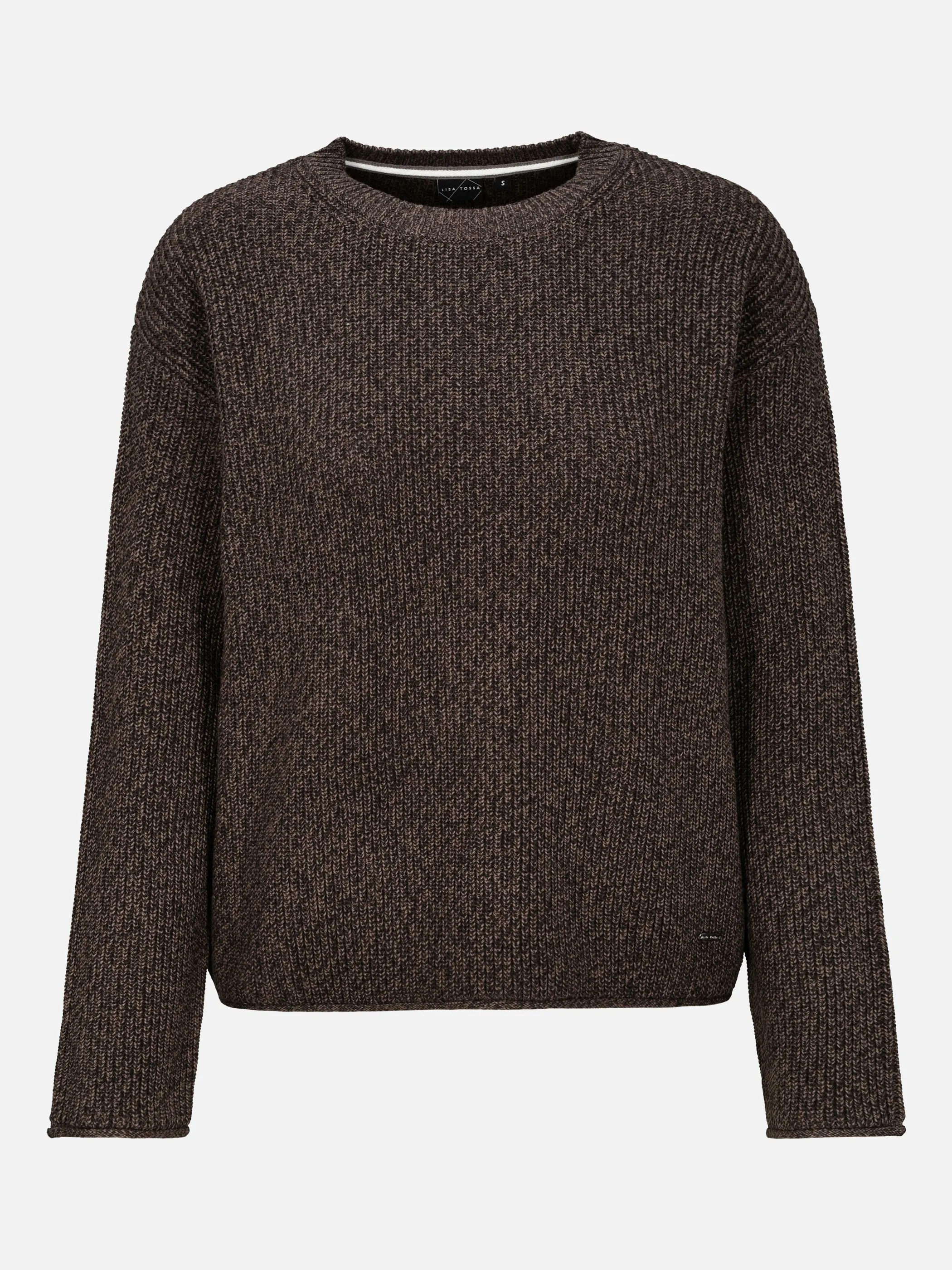 Lisa Tossa Da-Bicolor Sweater knited Braun 933620 751 1