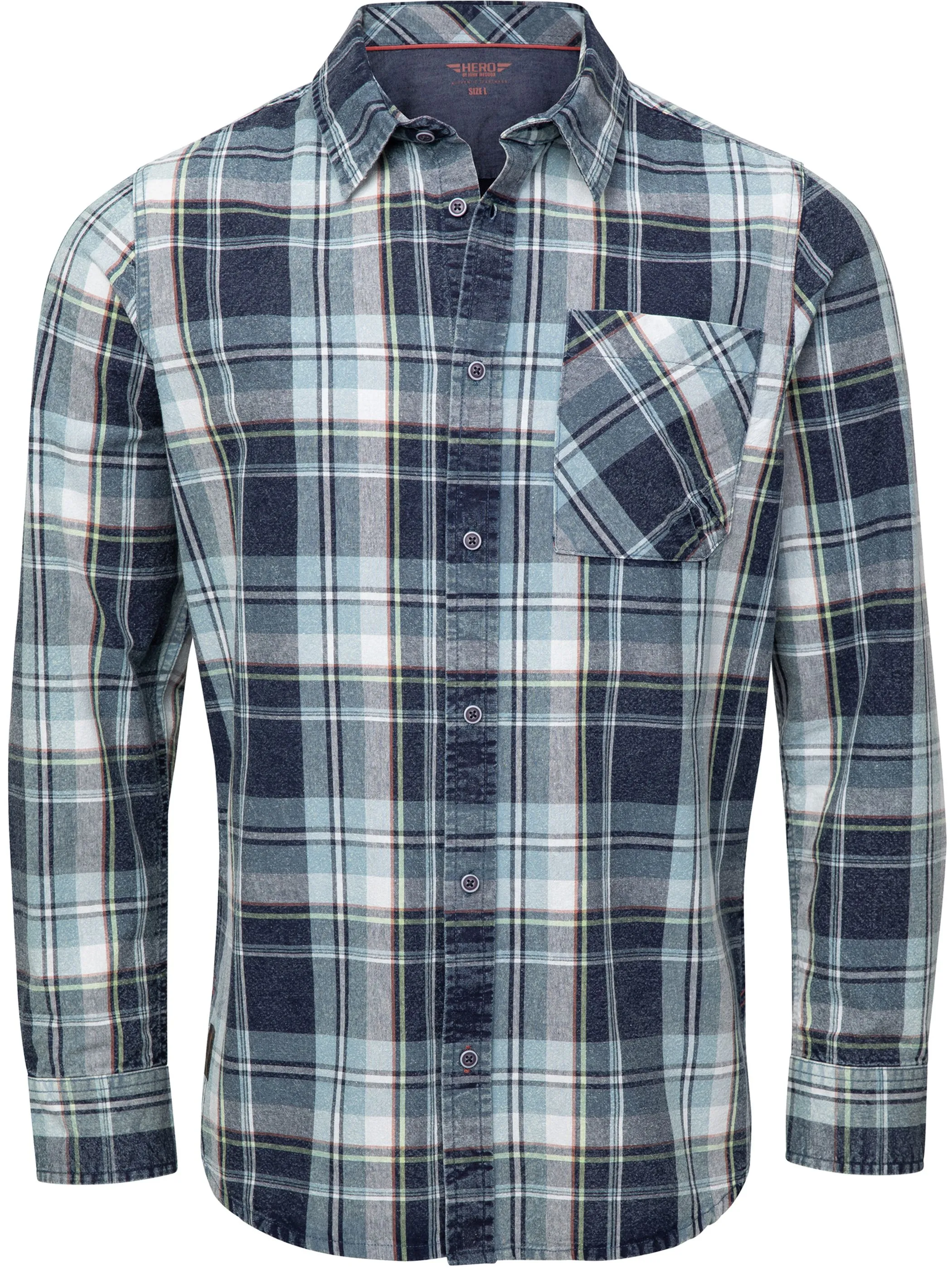 HERO by John Medoox 73102200009140 He. Bluse/Hemd, Blau 913836 9140 1