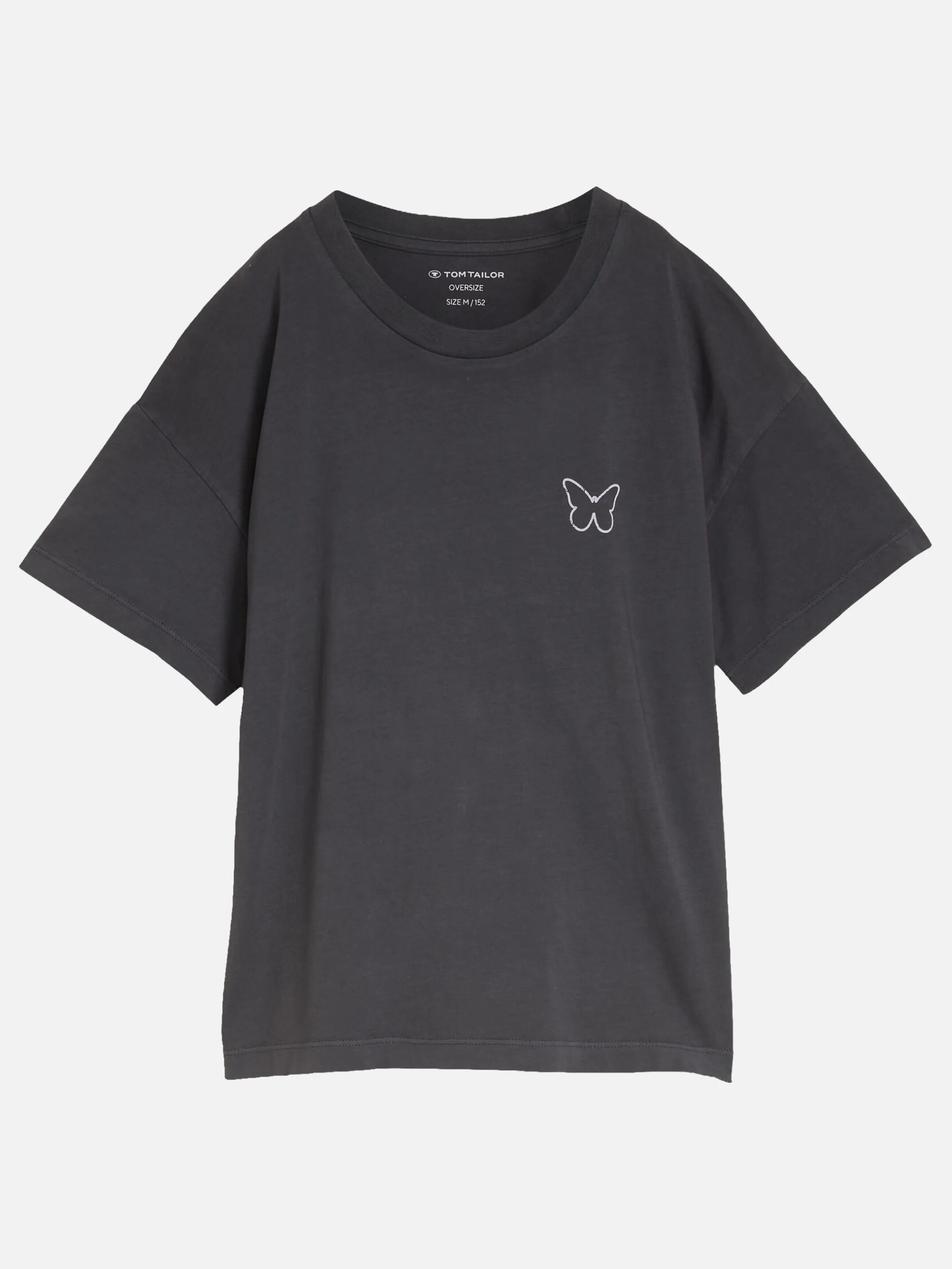 Tom Tailor 1050068 oversized garment dye t-shirt Grau 928028 29476 1