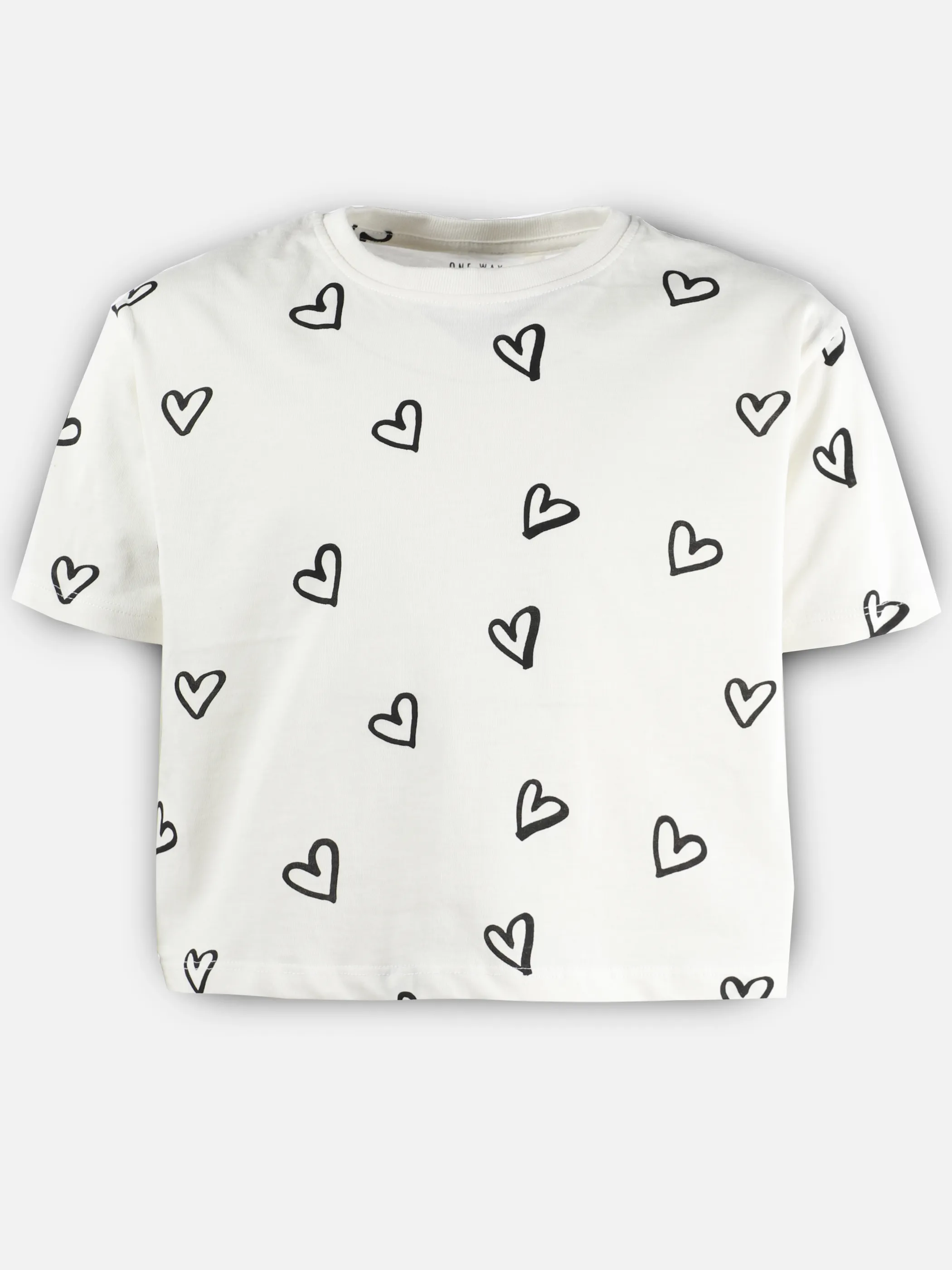 One Way TG T-Shirt Herz AOP in weiß Weiß 921818 WEIß 1