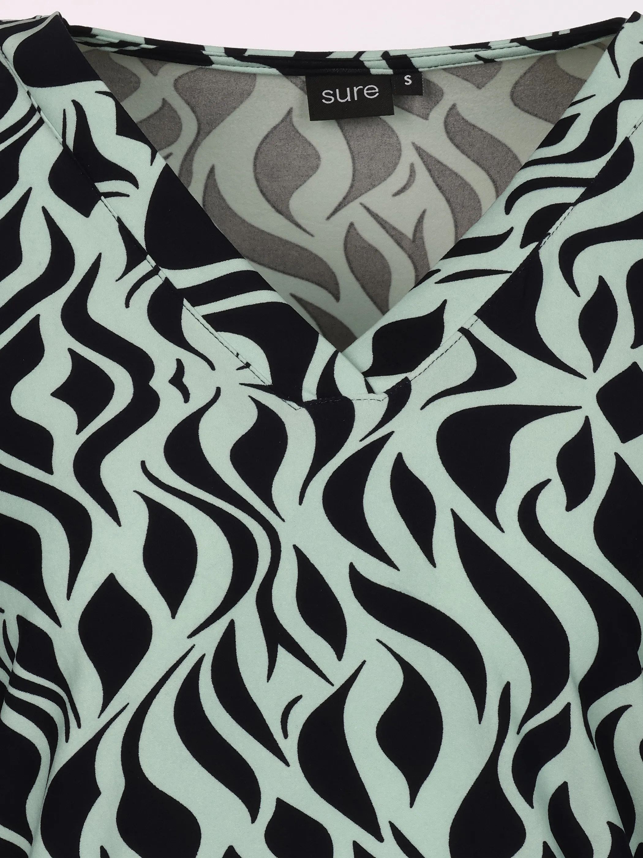 Sure Da-Shirt m. Alloverprint Türkis 922855 ICY MORN 3