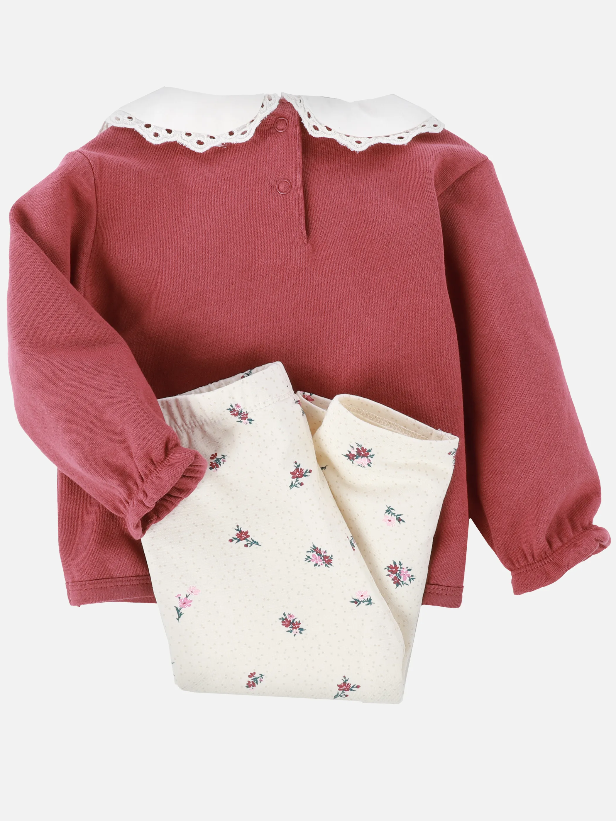 Bubble Gum BM 2 pcs Set Sweatshirt mit Kragen und Leggings Rot 899440 BORDEAUX 2 Bubble Gum BM 2 pcs Set Sweatshirt mit Kragen und Leggings Rot 899440 BORDEAUX 2