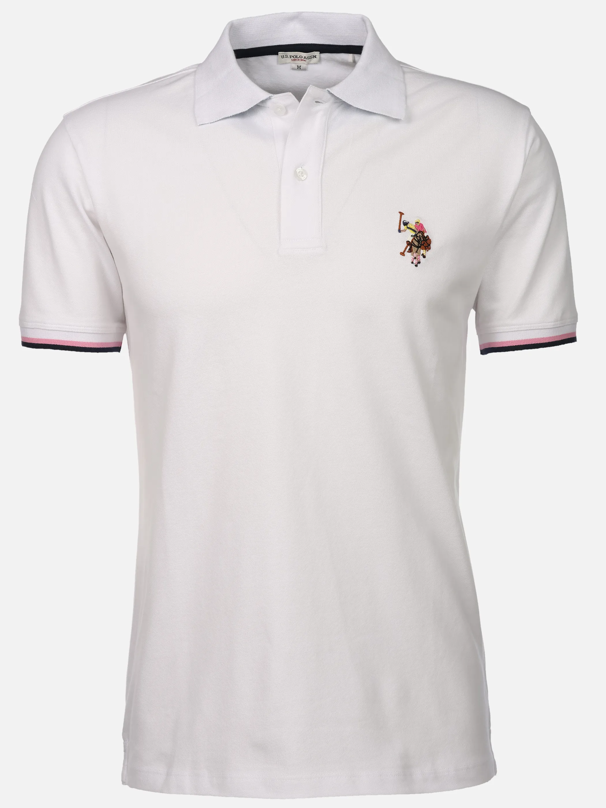 U.S. Polo Assn. He. Polo bunter Reiter Weiß 924148 100 1