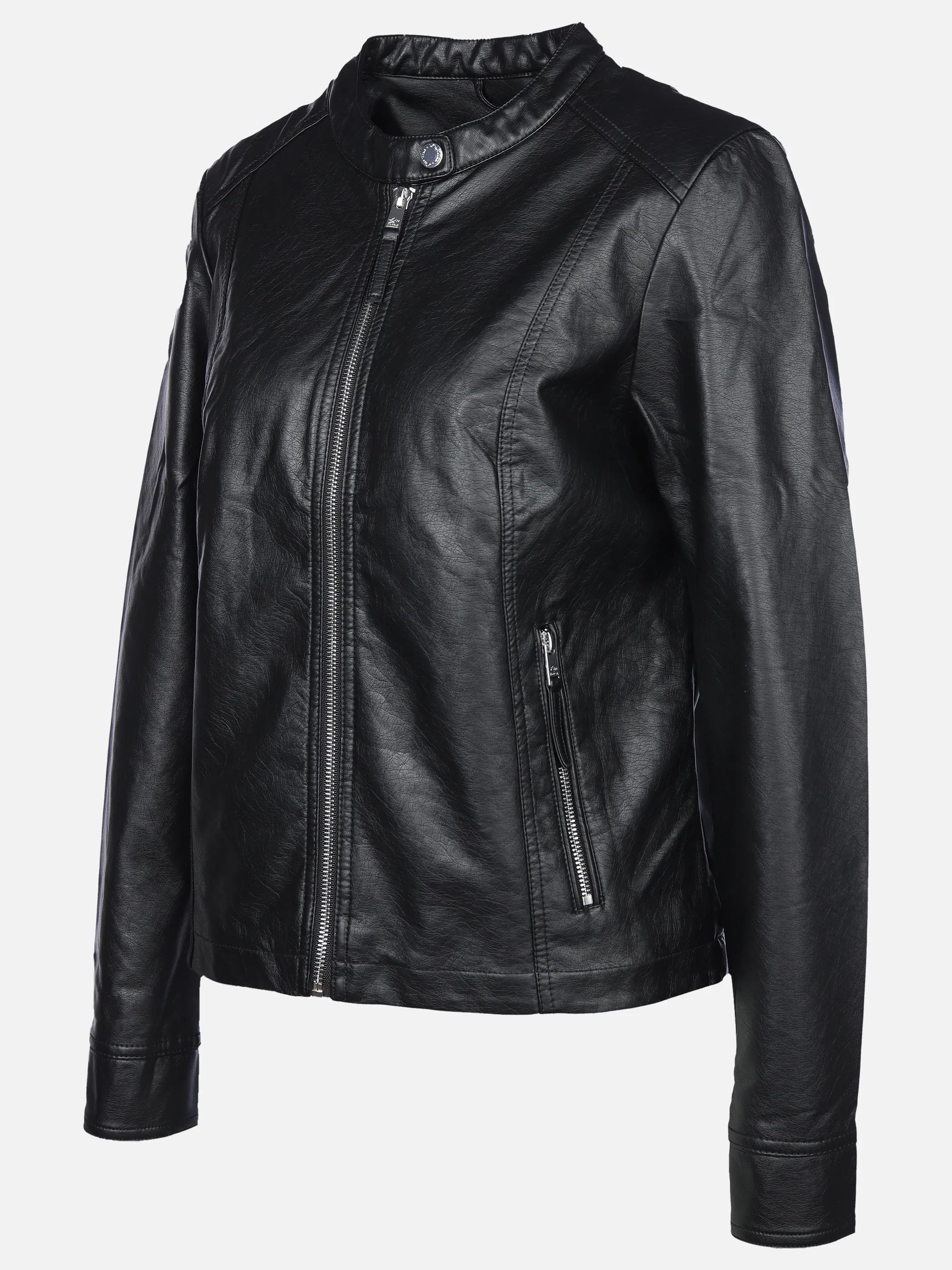 Lisa Tossa Da-Kunstlederjacke m. Stehkrag Schwarz 904275 SCHWARZ 3