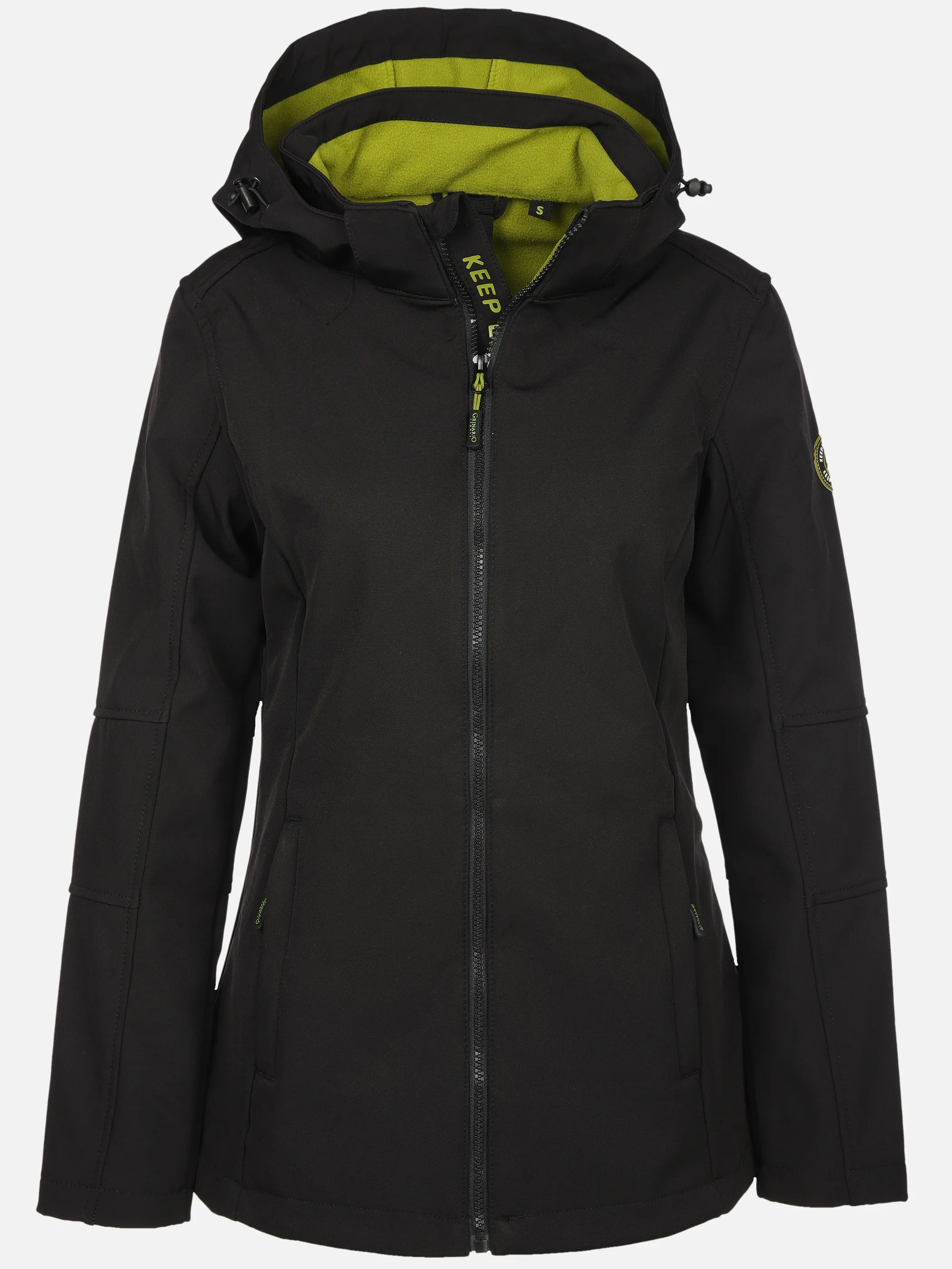Grinario Sports Da-Softshelljacke m. Kapuze Schwarz 912552 BLACK 1