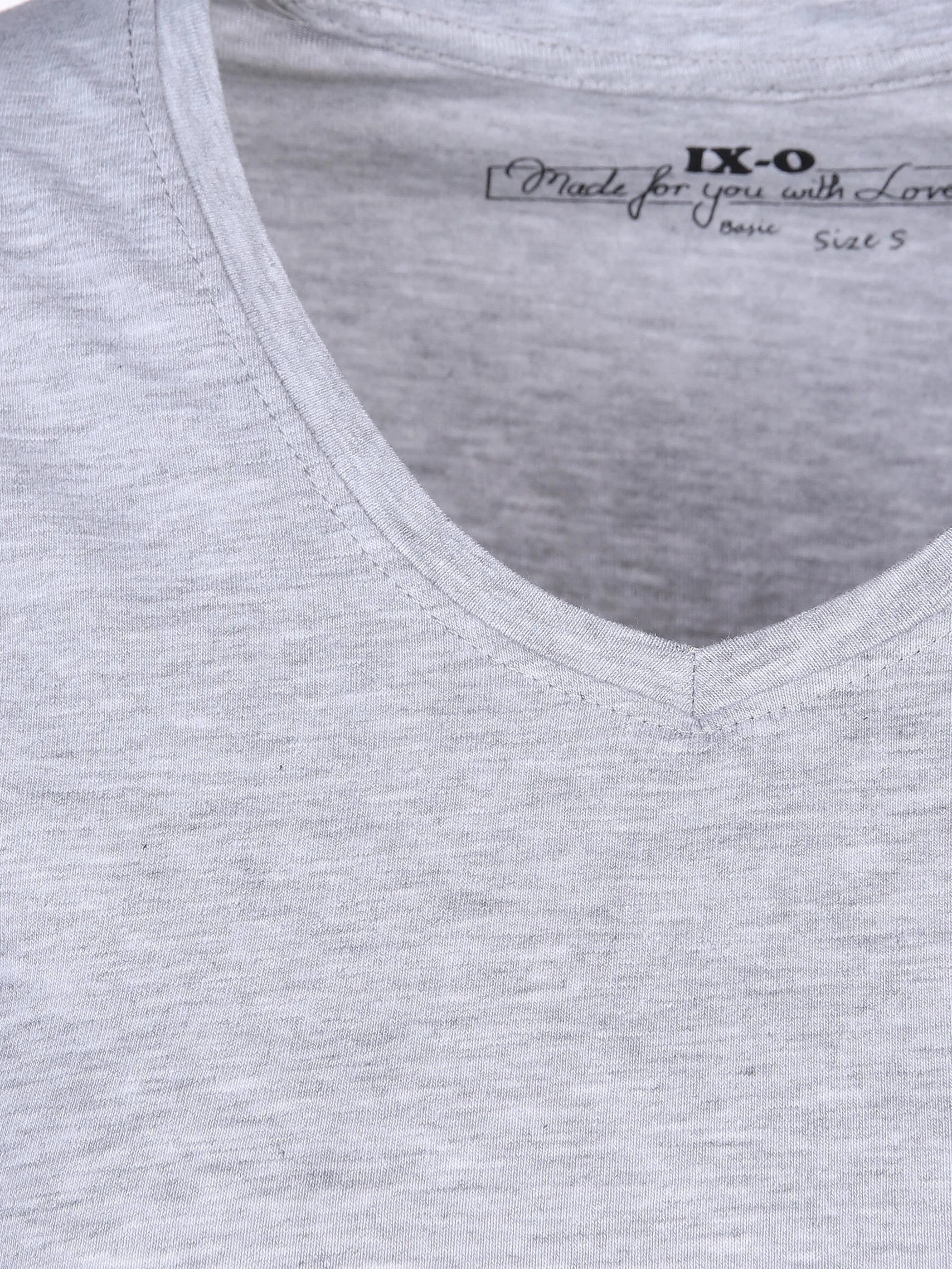 IX-O YF-Da-Shirt 1/2 Arm basic V-Ne Grau 783622 LIGHT GREY 3