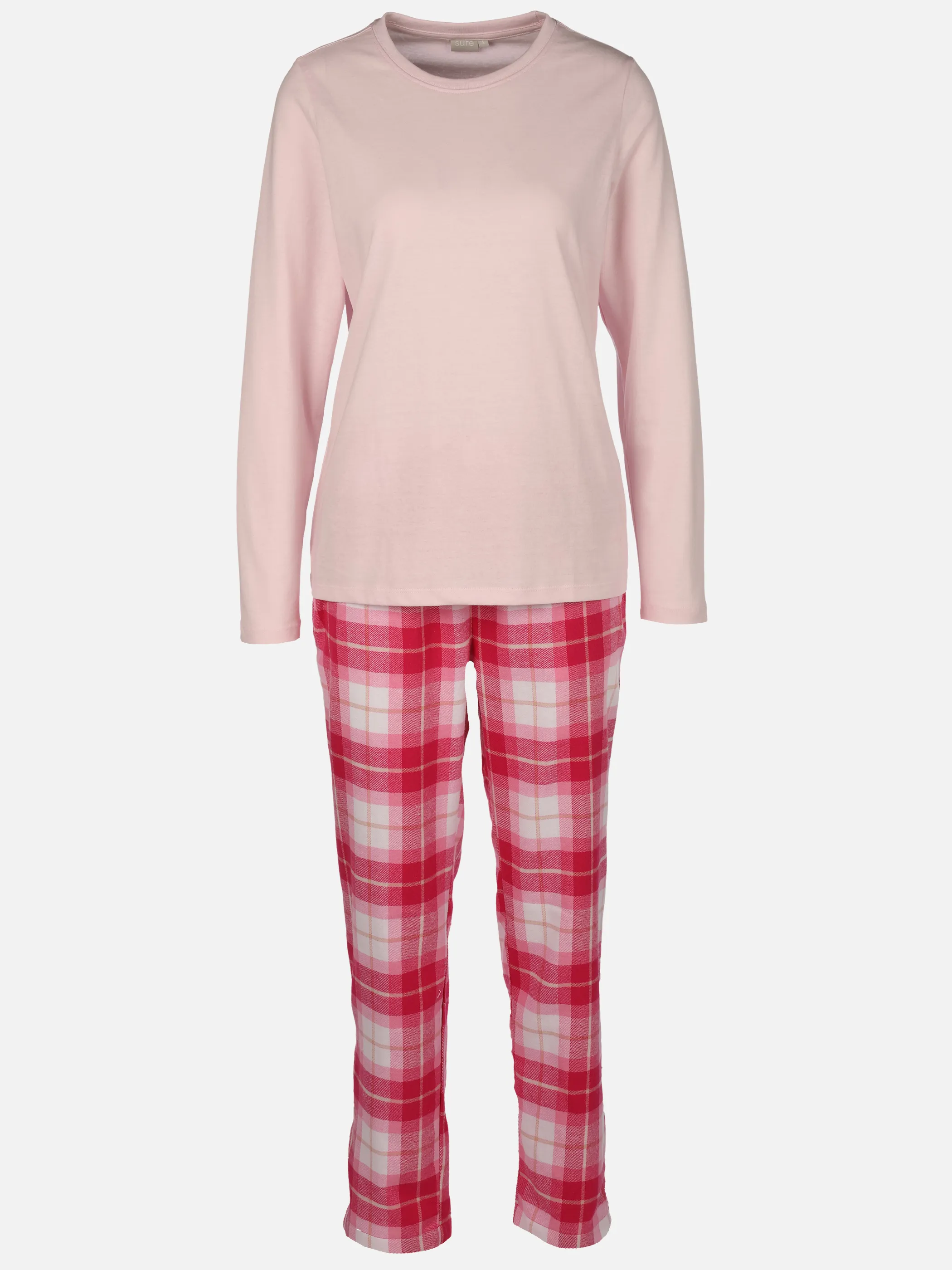 Sure Da. Pyjama lang mit Flanellhos Rosa 915612 ROSA 1