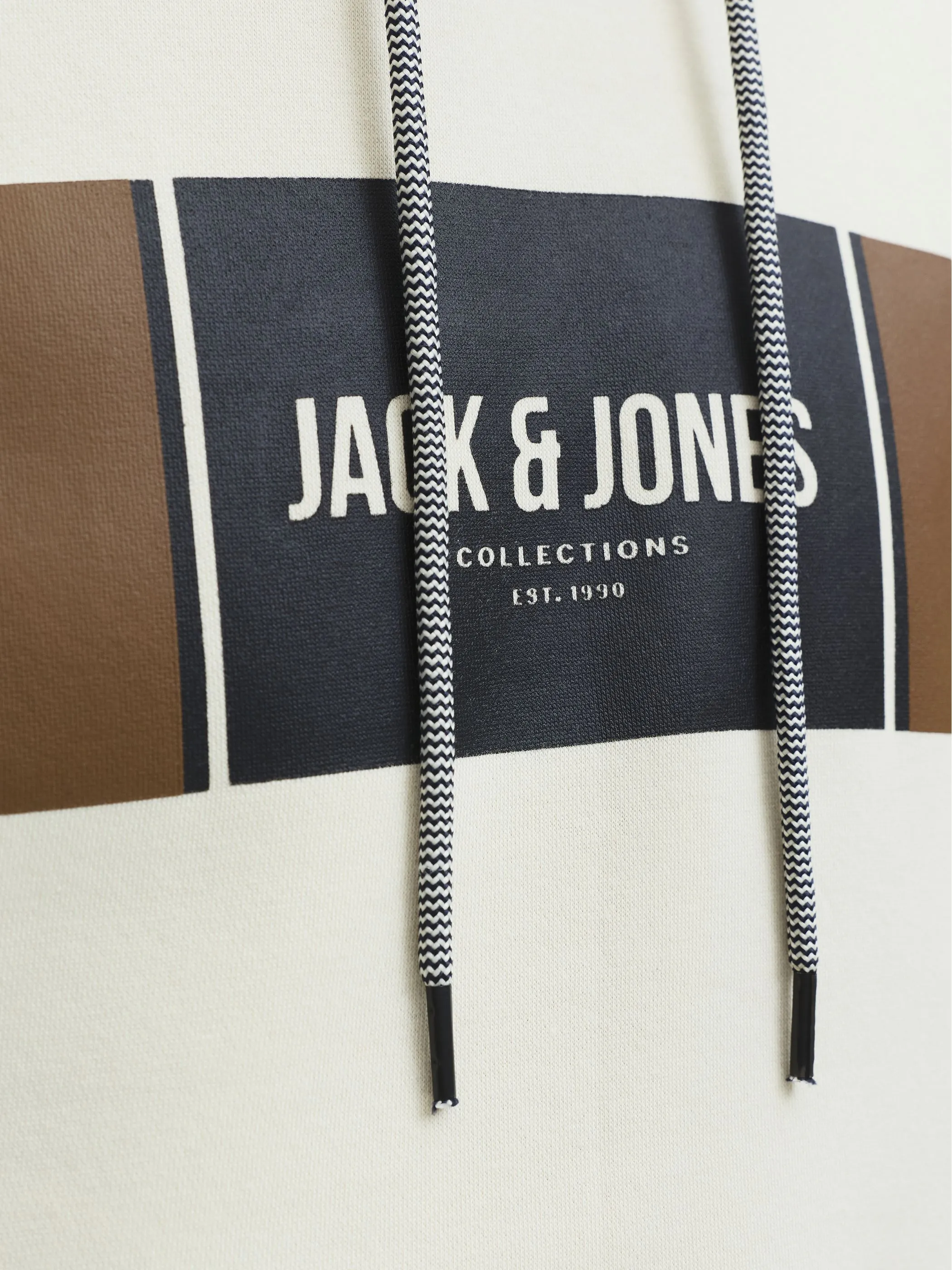 Jack Jones 12278614 JJHAYATO SWEAT HOOD BTS LN Weiß 925888 177620 3