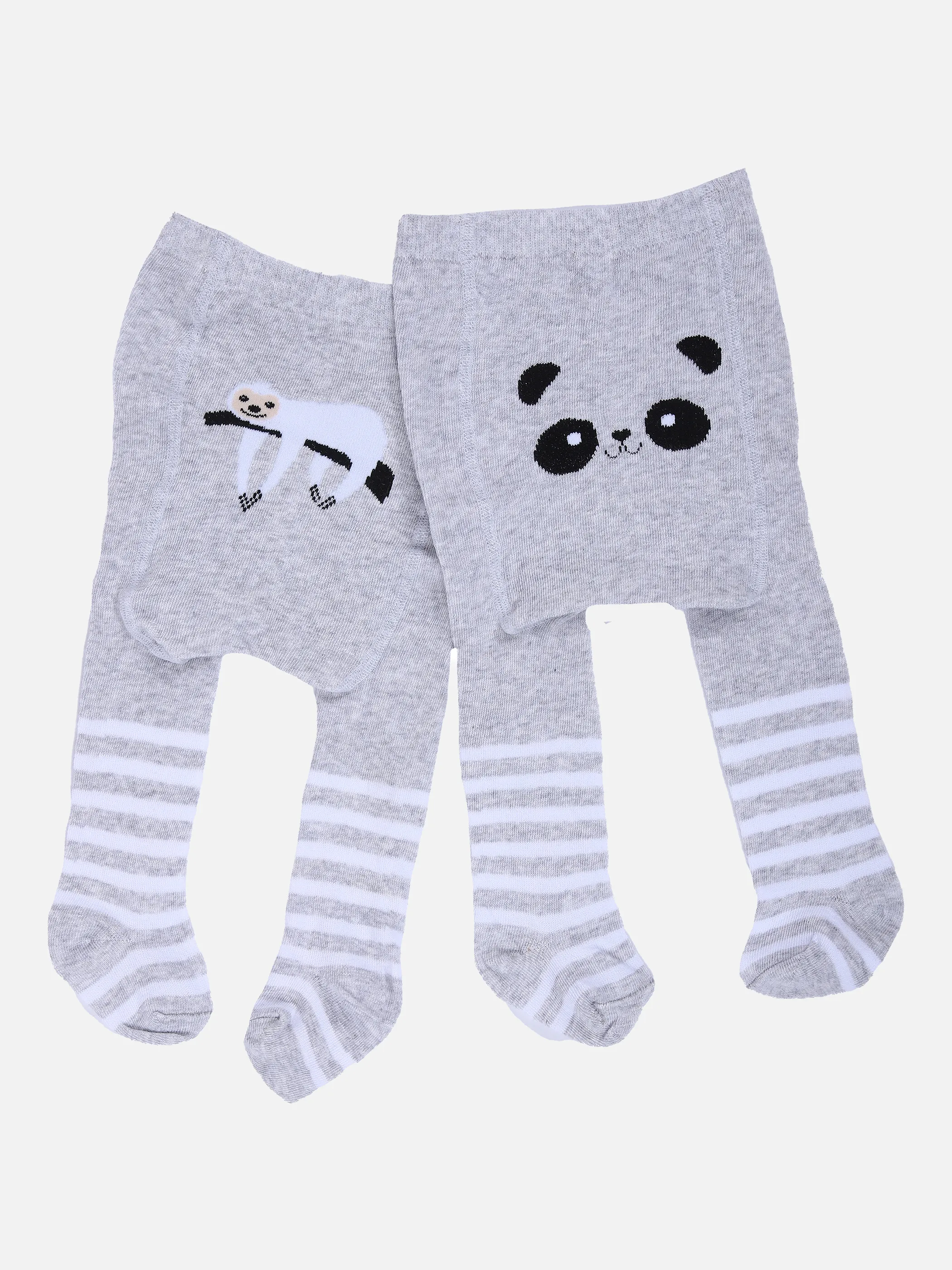 Bubble Gum Baby Strumofhose 2er Pack Moti Grau 851846 GRAU MEL 1