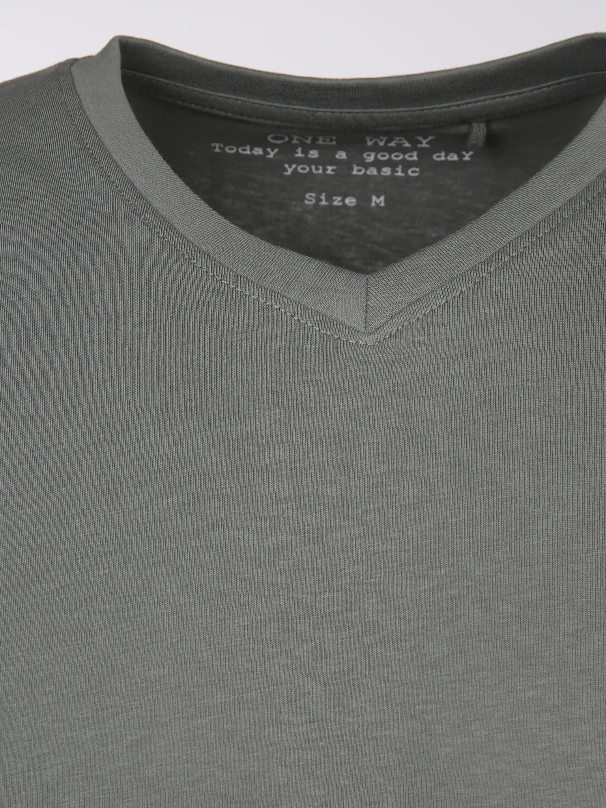 One Way YF-He-T-Shirt Basic Grau 883073 18-5105TCX 3