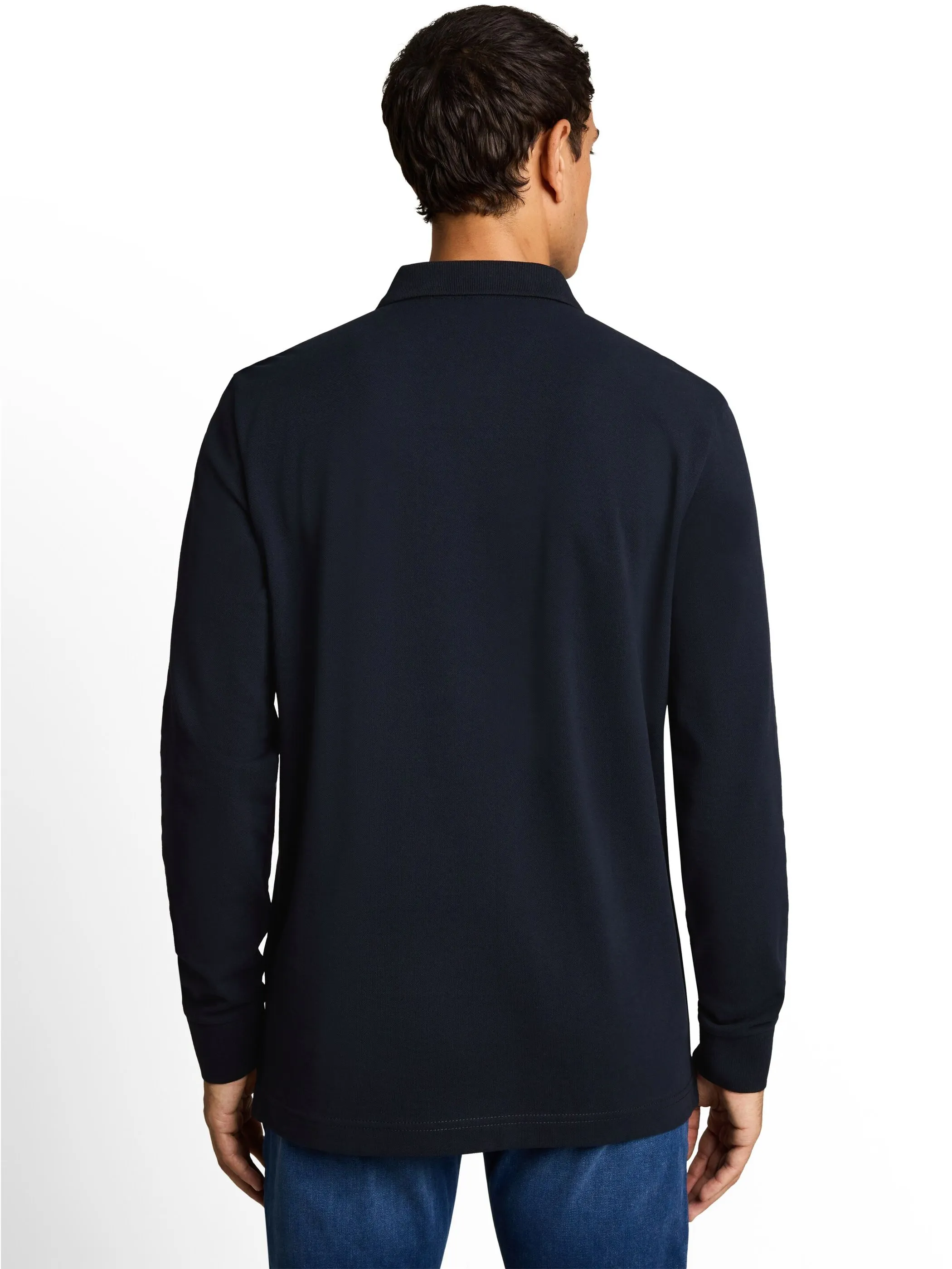 Tom Tailor 1052652 NOS basic longsleeve polo Blau 934239 10668 2