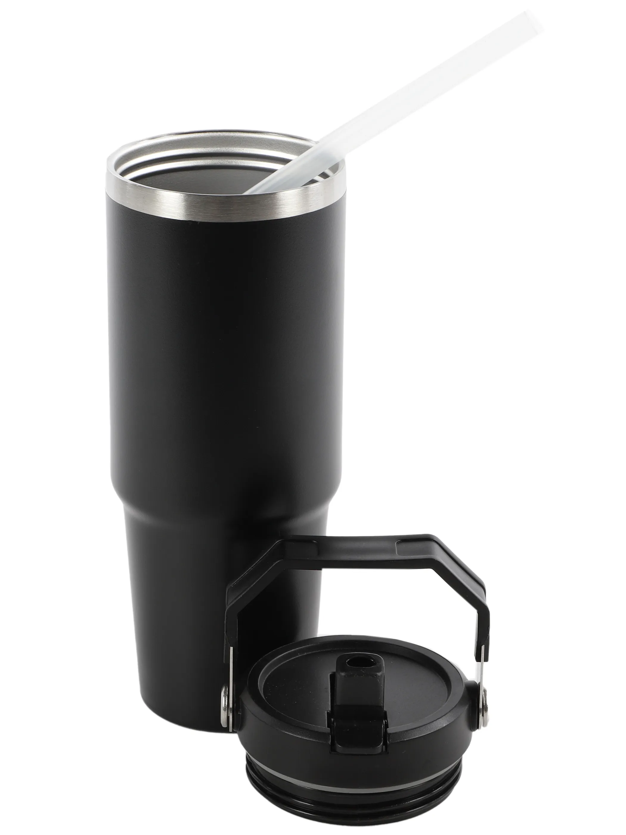Dream House Thermobecher inkl Flip Strohha Schwarz 915836 SCHWARZ 2