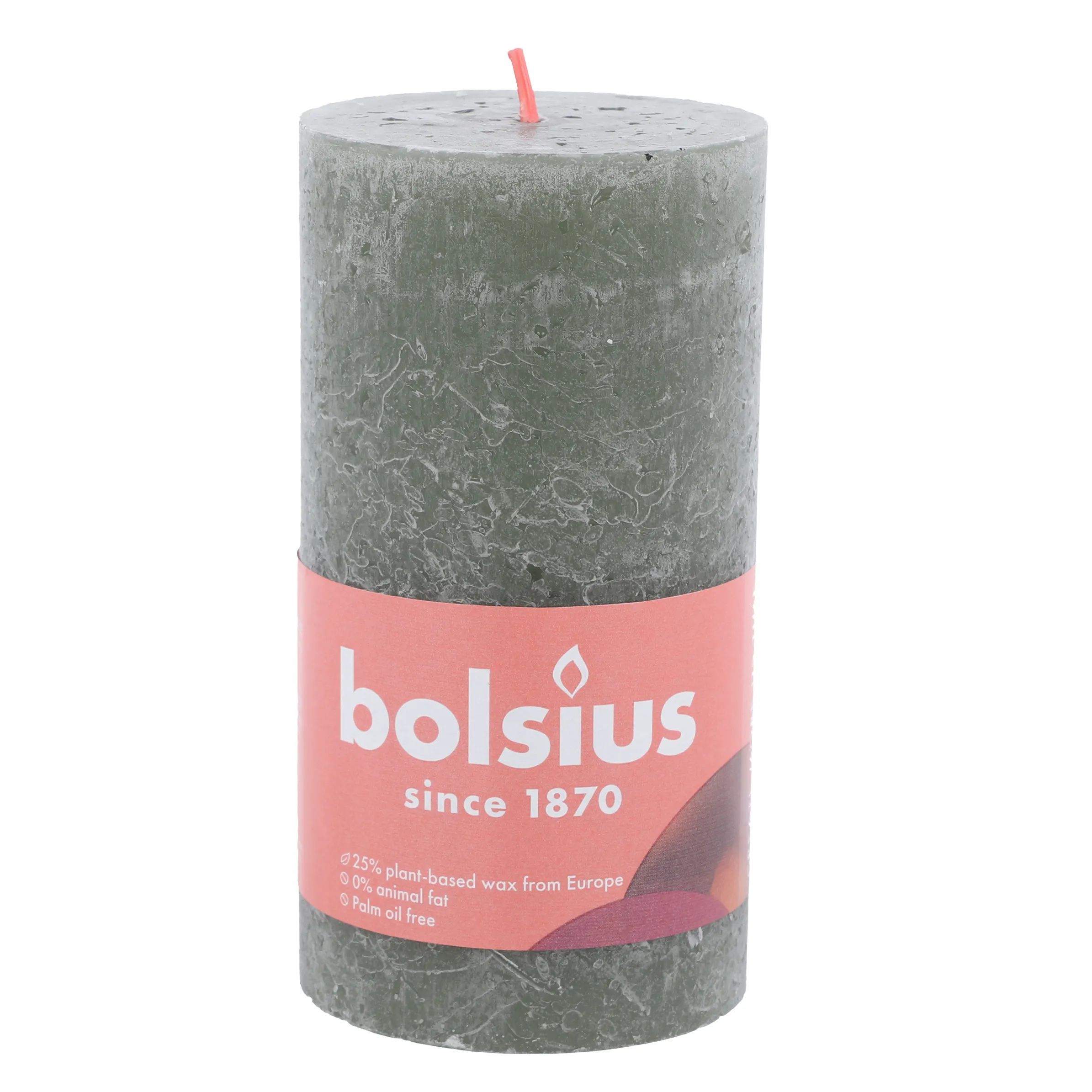 bolsius Stumpenkerze Rustik 138/68mm Oliv 886517 OLIVGRÜN 1 bolsius Stumpenkerze Rustik 138/68mm Oliv 886517 OLIVGRÜN 1