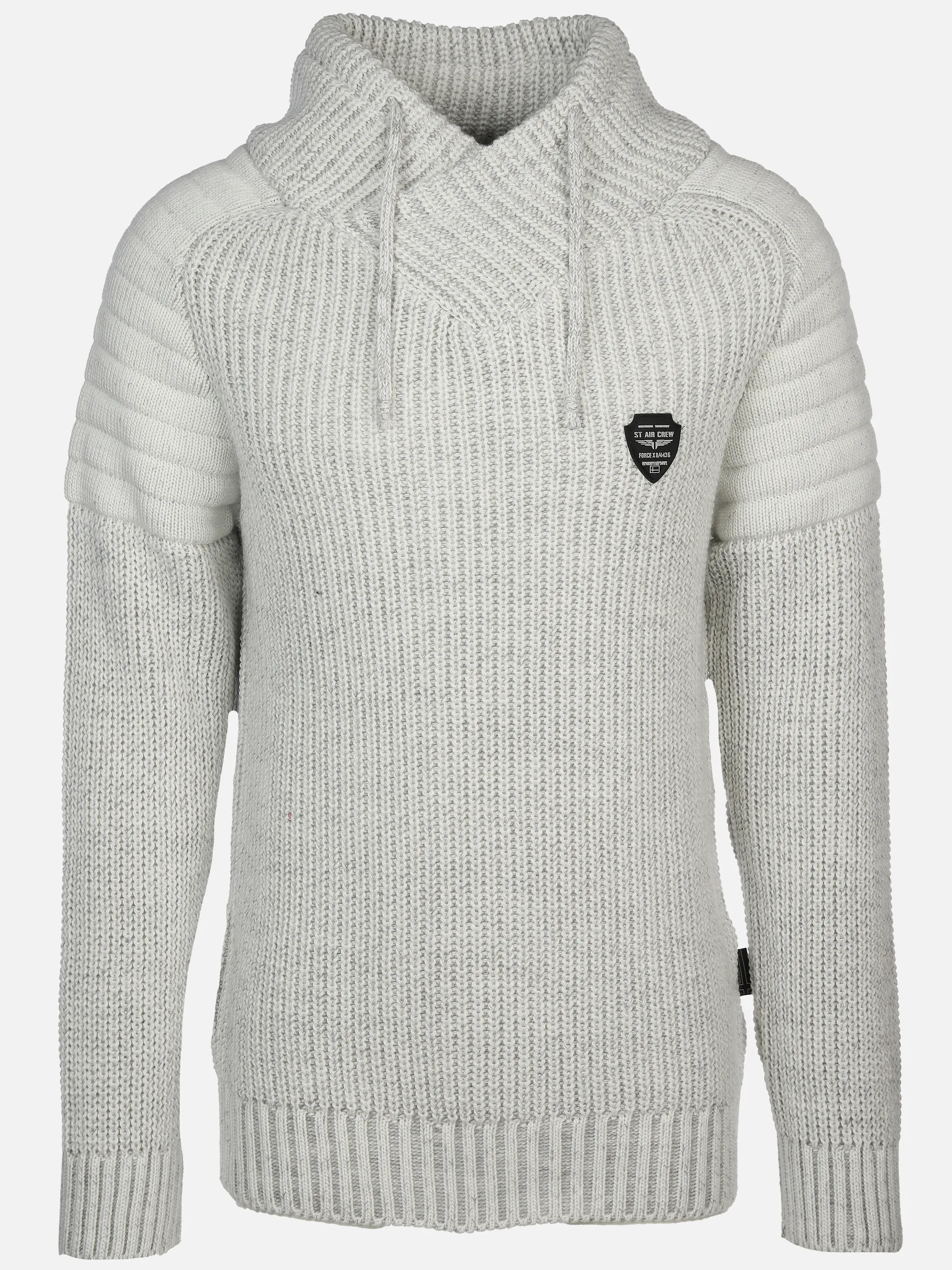 Herren Pullover mit überlappendem Schalkragen XXXL 903546-ecru-4