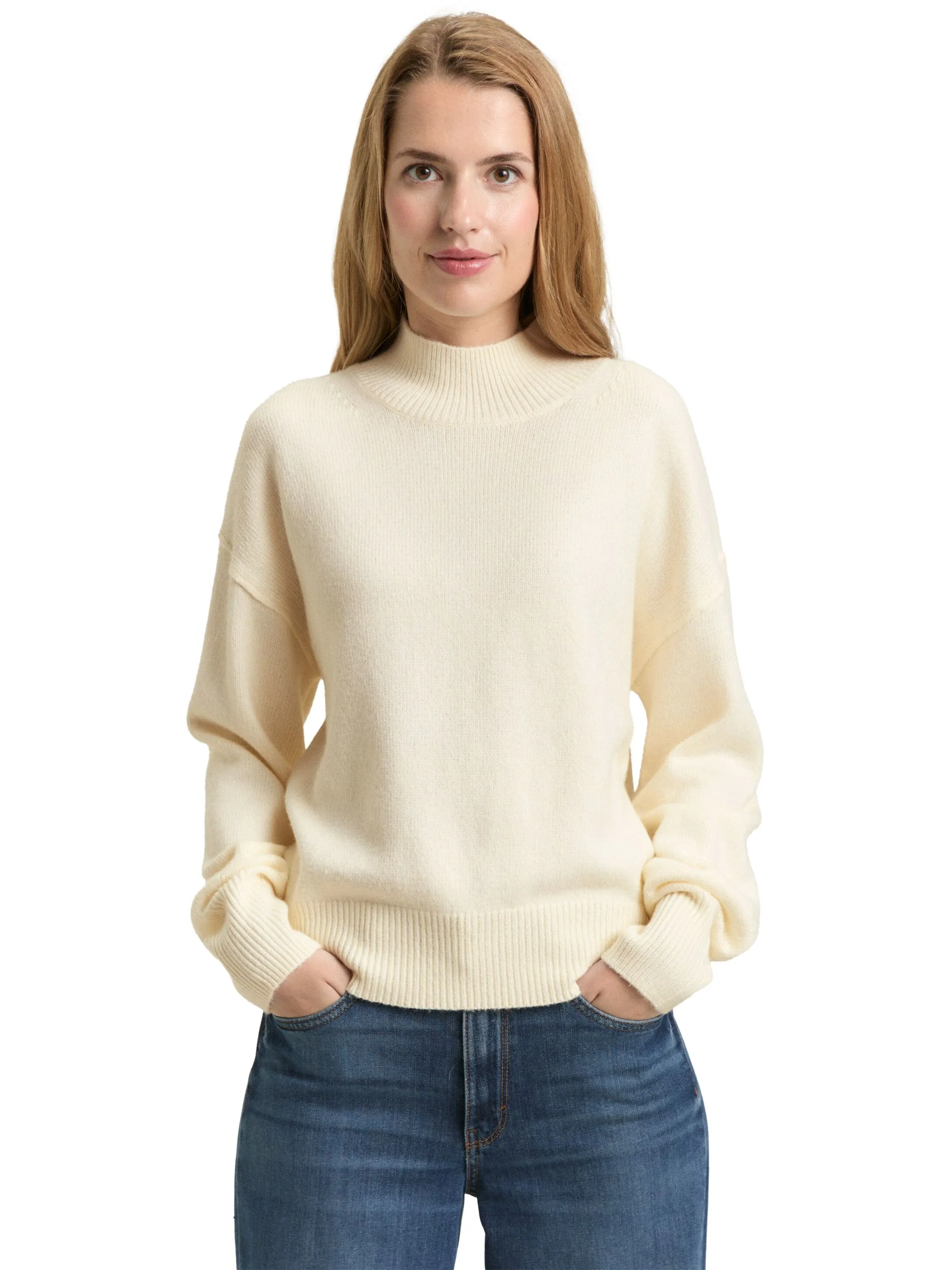 Tom Tailor 1049190 knit mock-neck Weiß 918875 10315 5