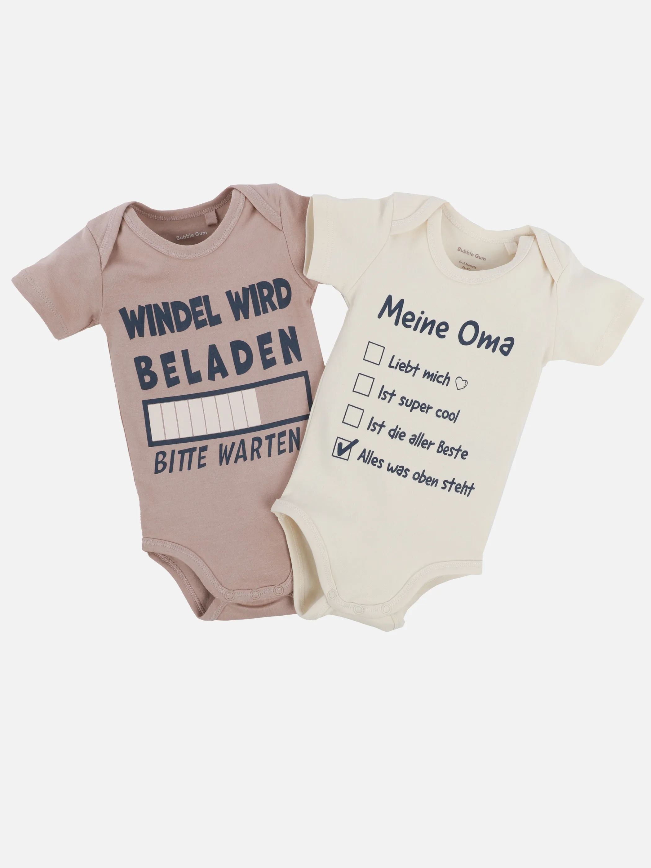 Bubble Gum BB 2er Pack Sprüchebodies in Braun+Beige Beige 921712 13-0905TCX 1