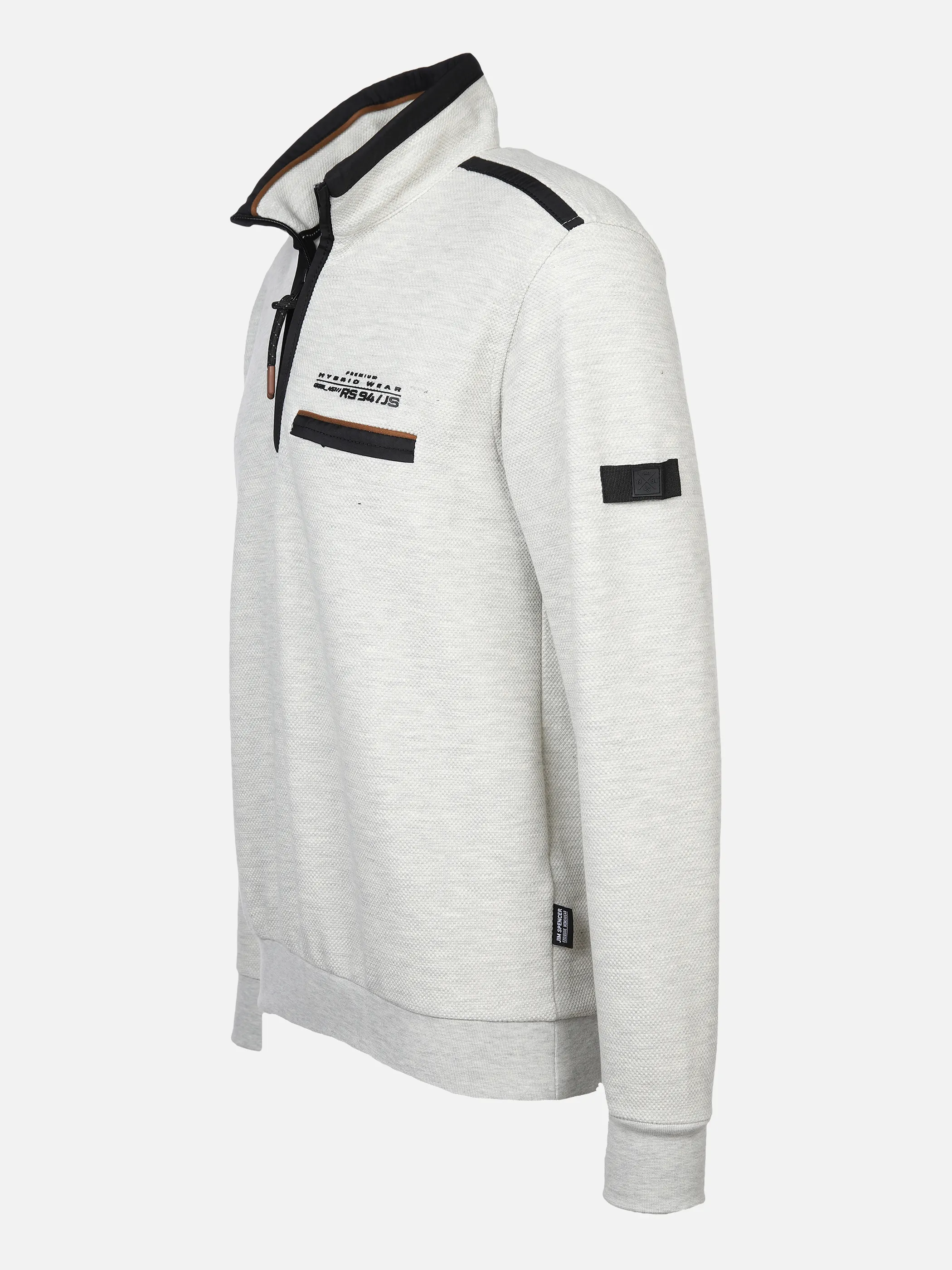 Jim Spencer He. Sweattroyer BT melange Grau 876043 STONE MEL 3 Jim Spencer He. Sweattroyer BT melange Grau 876043 STONE MEL 3