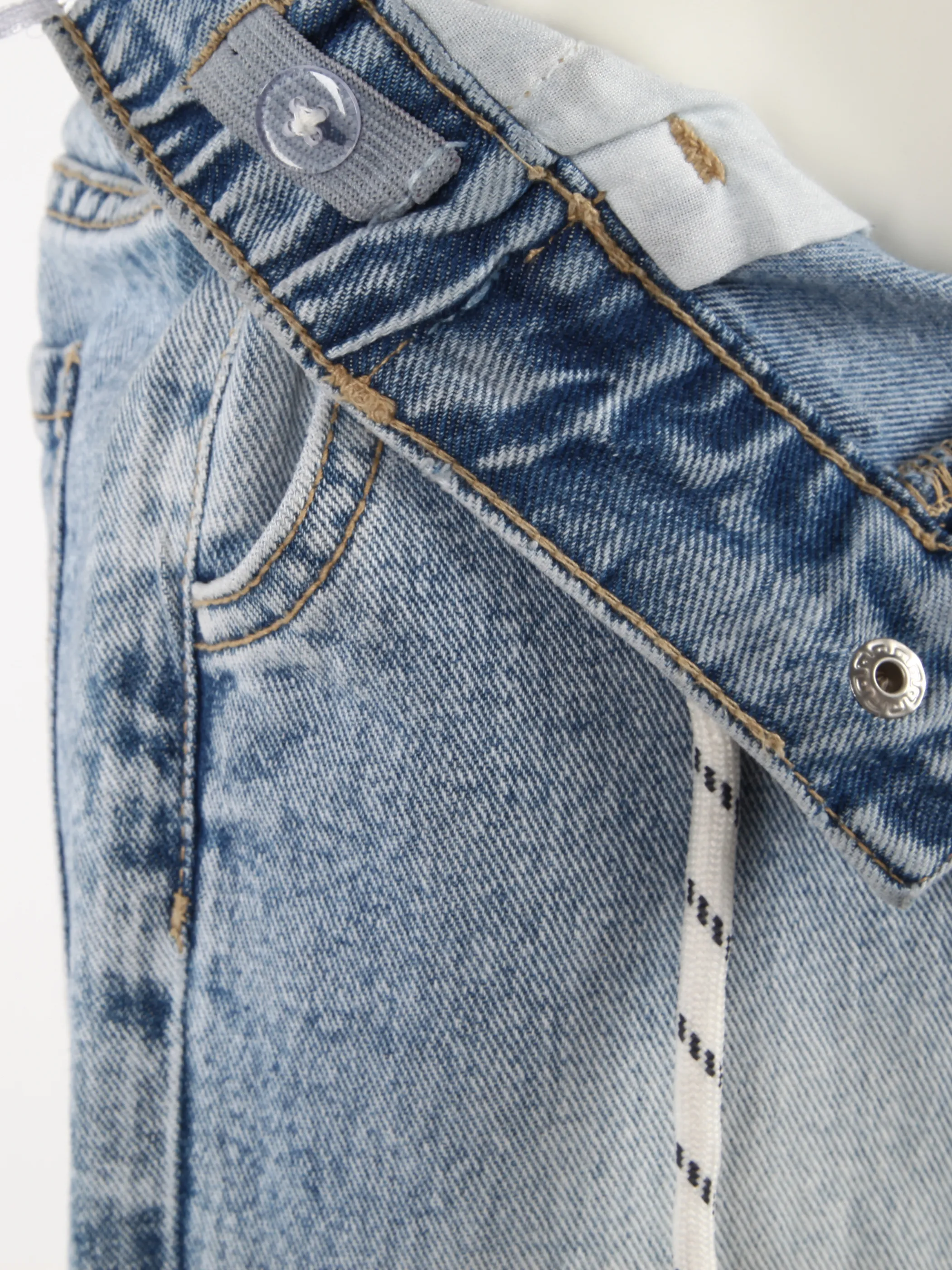 One Way KJ Denim Jeans mit weißen Bändchen Blau 930123 BLAU 3