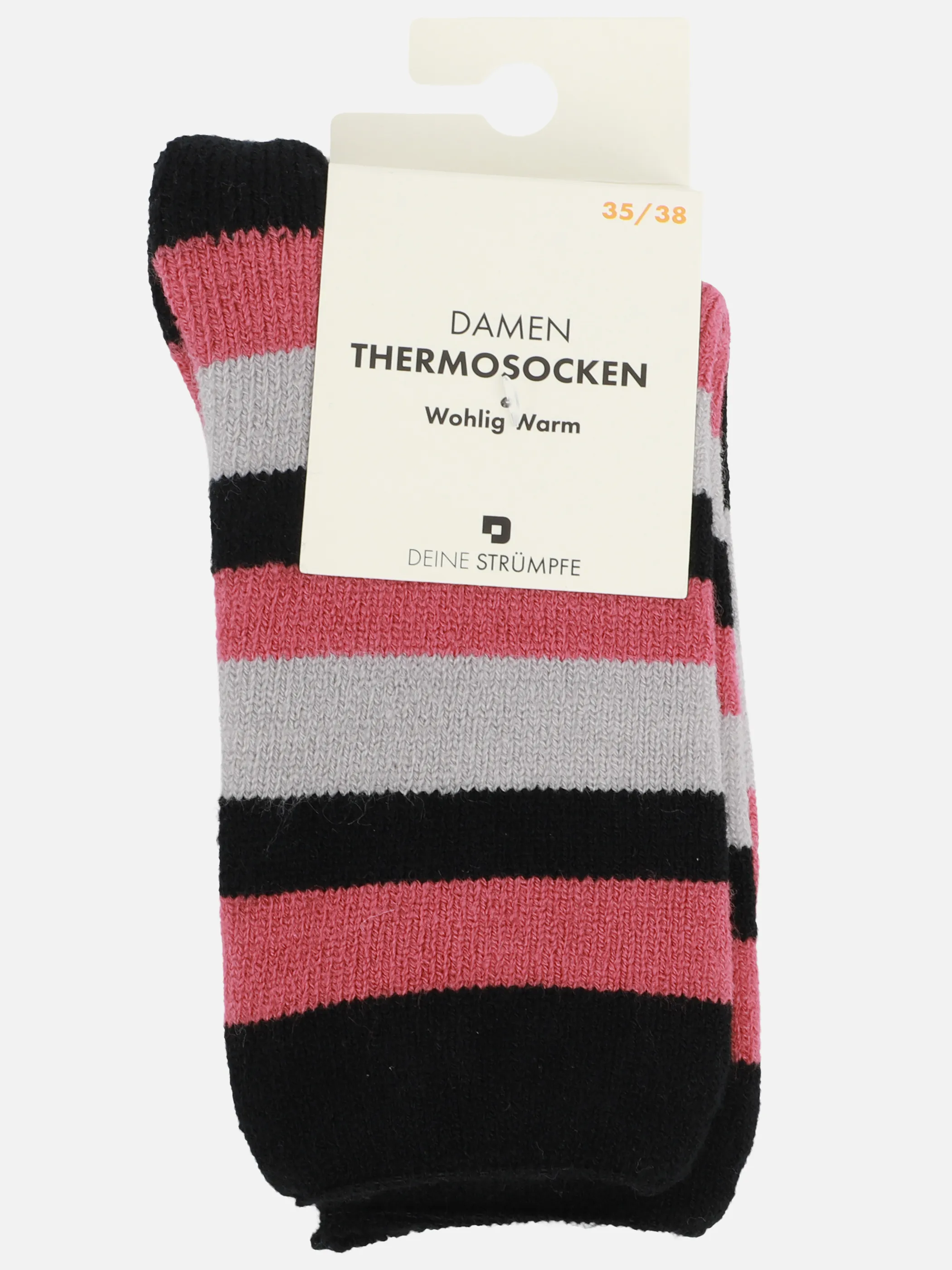 Da. Megathermosocken mit Ringel Schwarz 914598 SCHWARZ 3