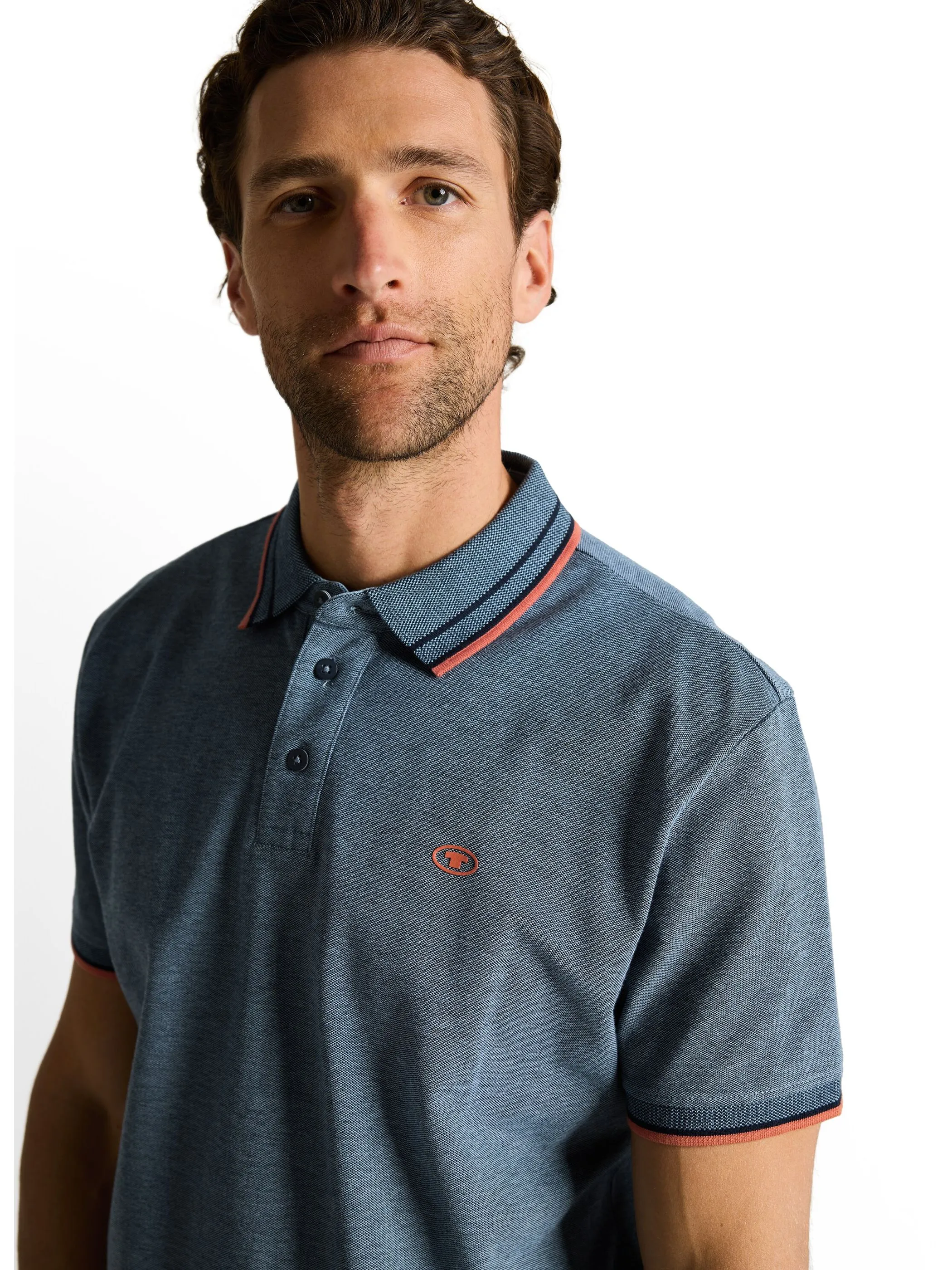 Tom Tailor 1050778 NOS printed polo Blau 922100 40493 3