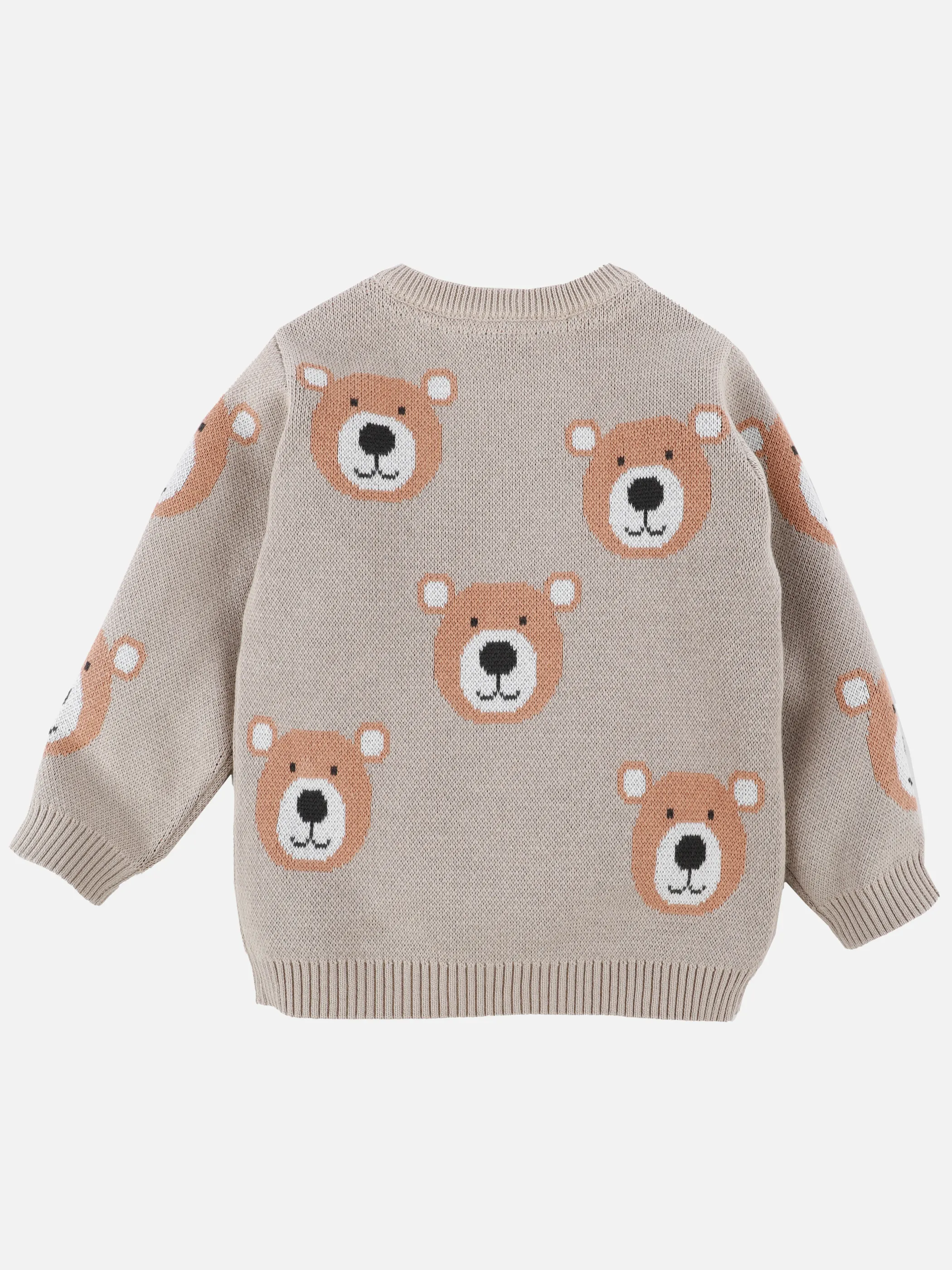 Bubble Gum BJ Jacquard Sweater mit Teddy Print in braun Braun 915202 BROWN 3 Bubble Gum BJ Jacquard Sweater mit Teddy Print in braun Braun 915202 BROWN 3