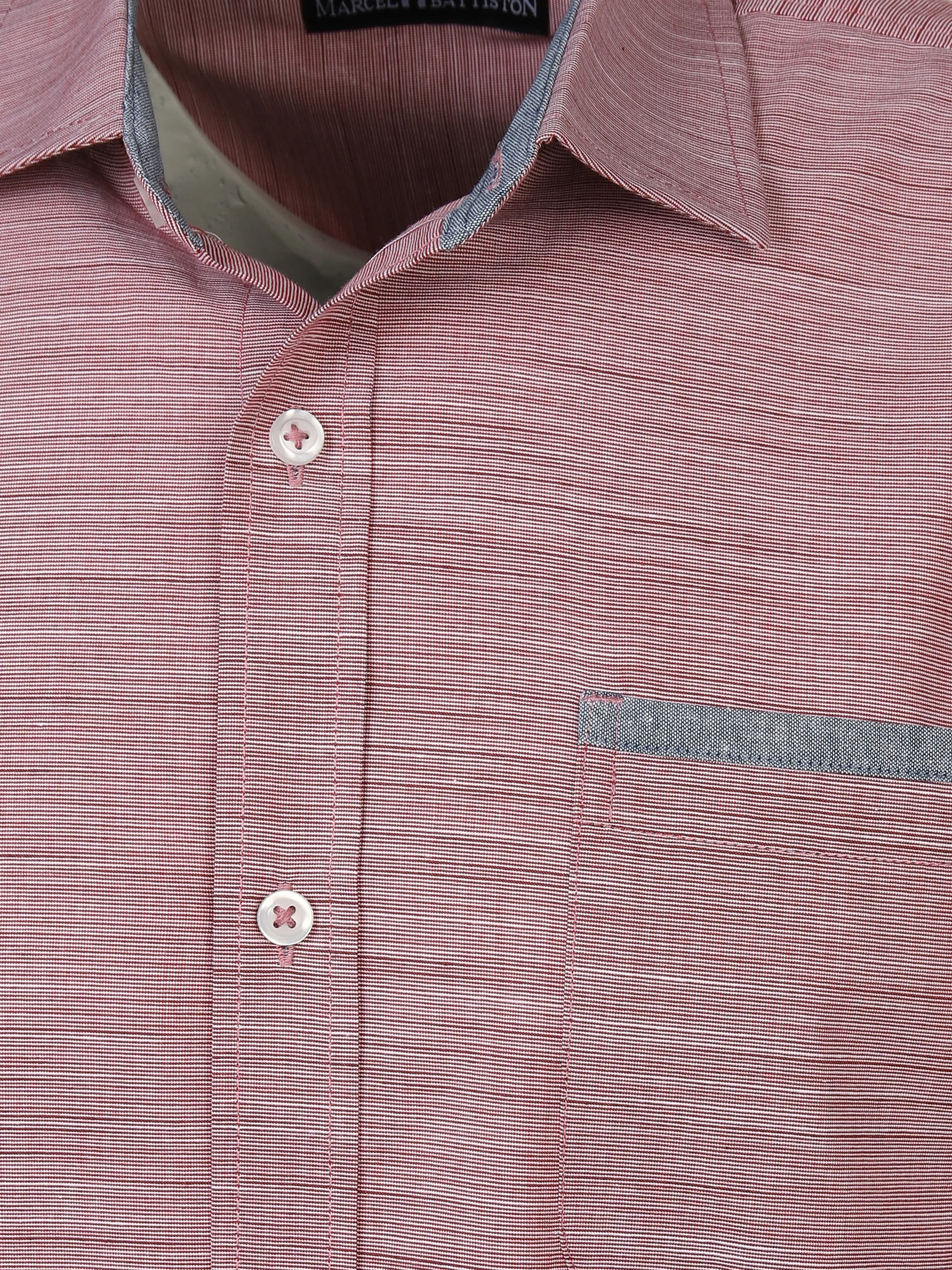 Marcel Battiston He. Freizeithemd 1/2 Arm slub Rot 863149 RED 3 Marcel Battiston He. Freizeithemd 1/2 Arm slub Rot 863149 RED 3