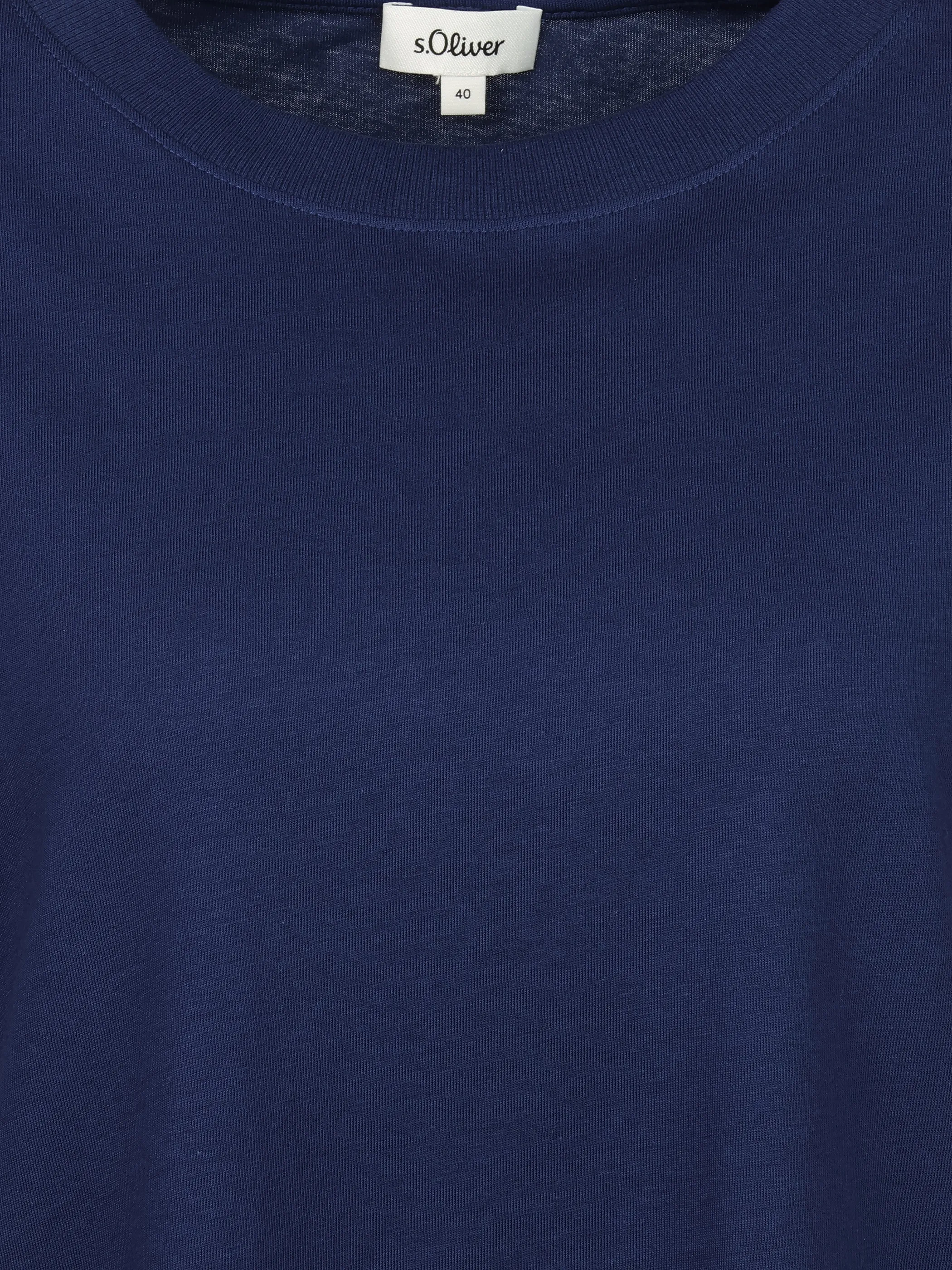 s.Oliver 2184731 T-Shirt, Uni Blau 930461 5748 3