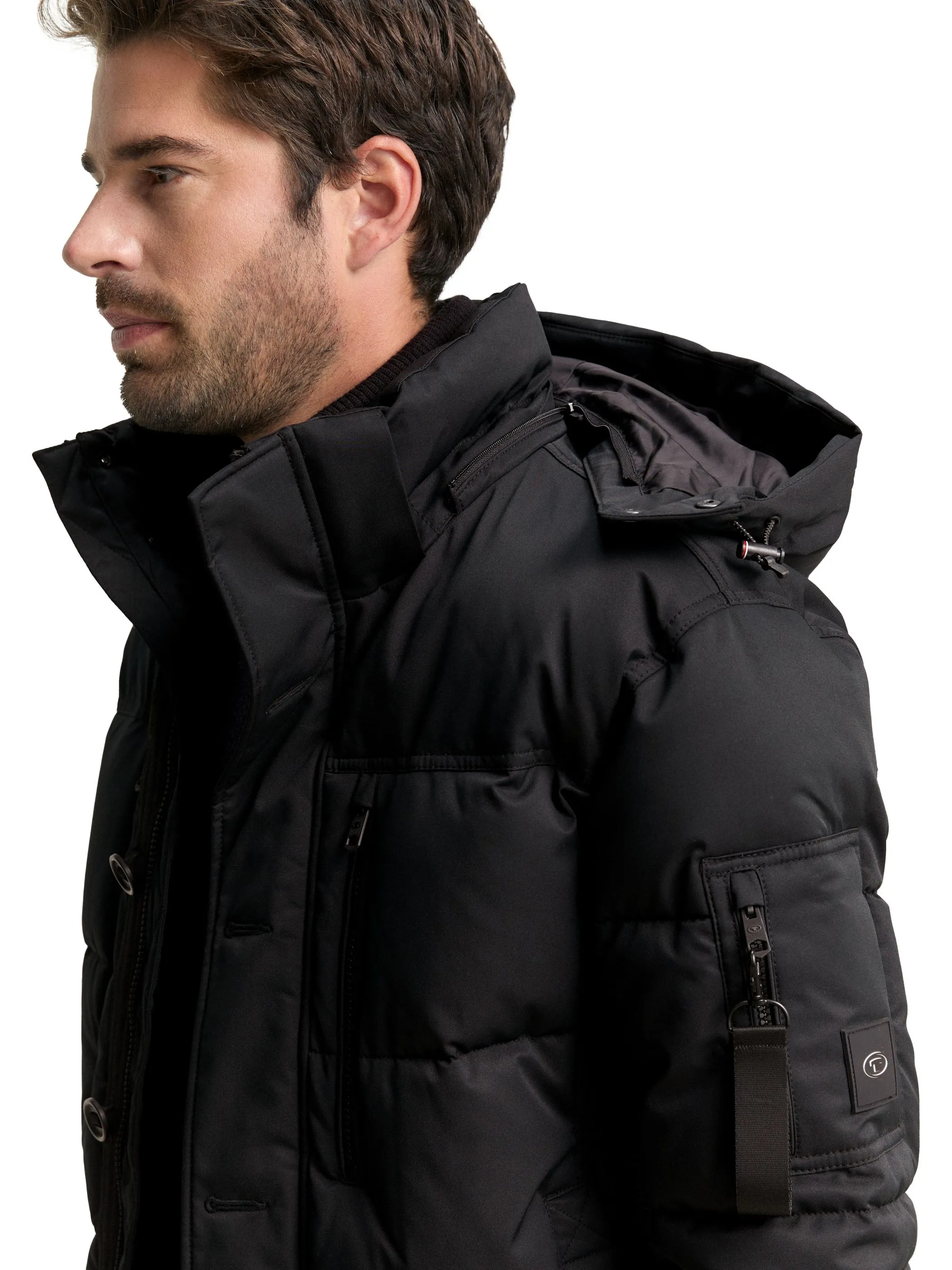 Tom Tailor 1046971 puffer jacket with hood Schwarz 914676 29999