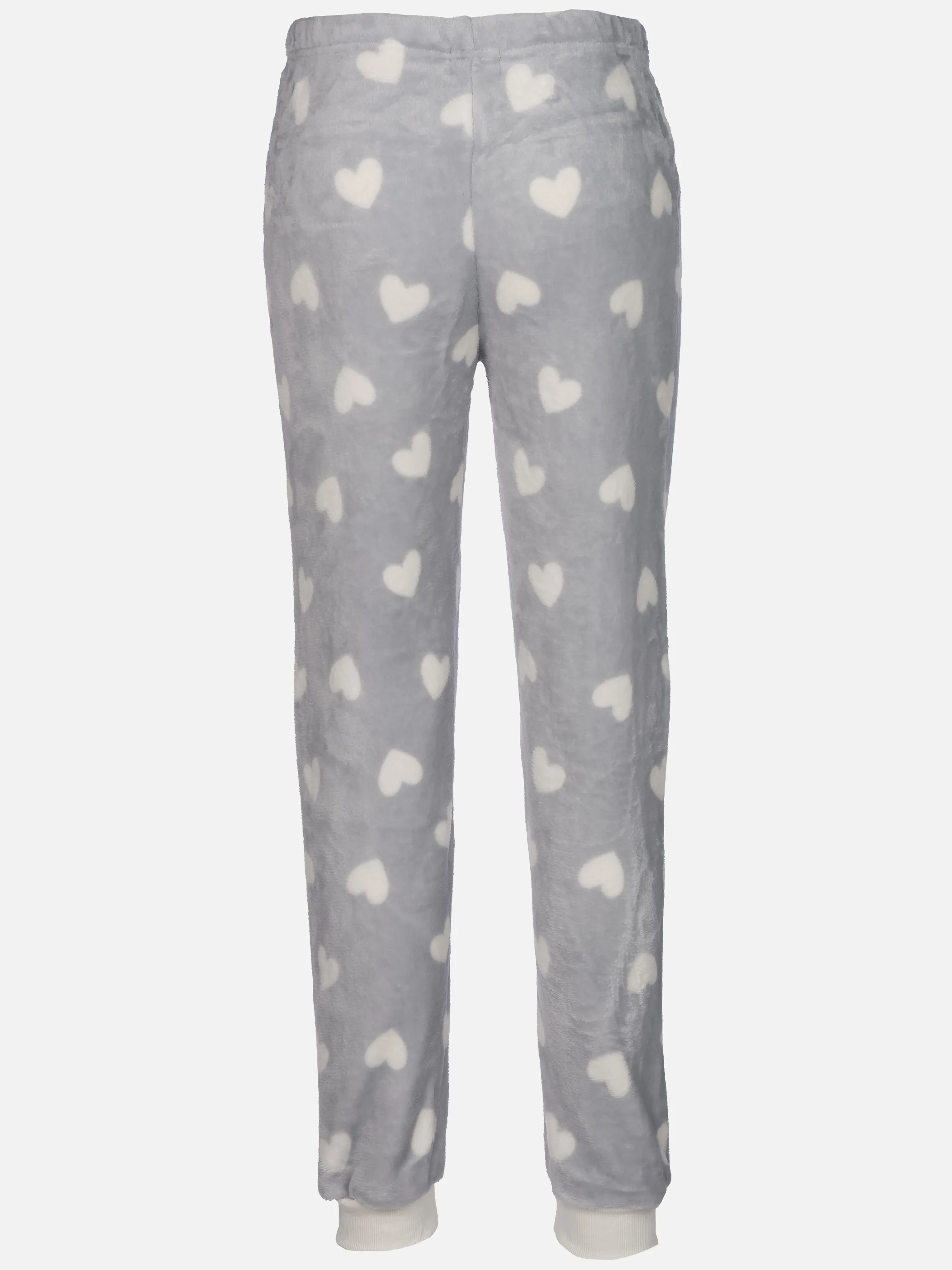 Sure Da. Kuschelfleece Hose mit Sch Weiß 916187 HERZ 2