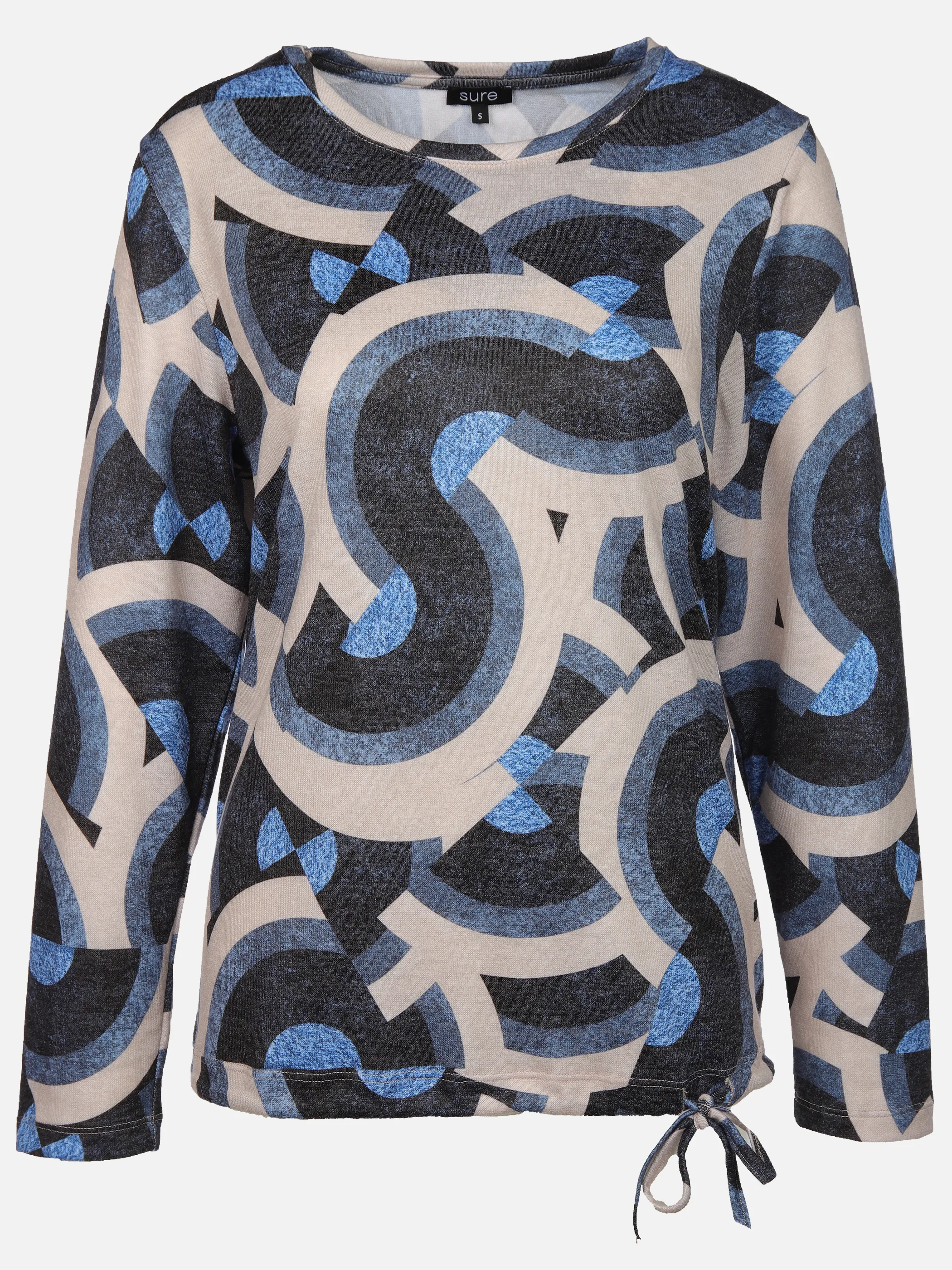 Sure Da-Print Flauschshirt Blau 916281 BLUE/BEIGE 1