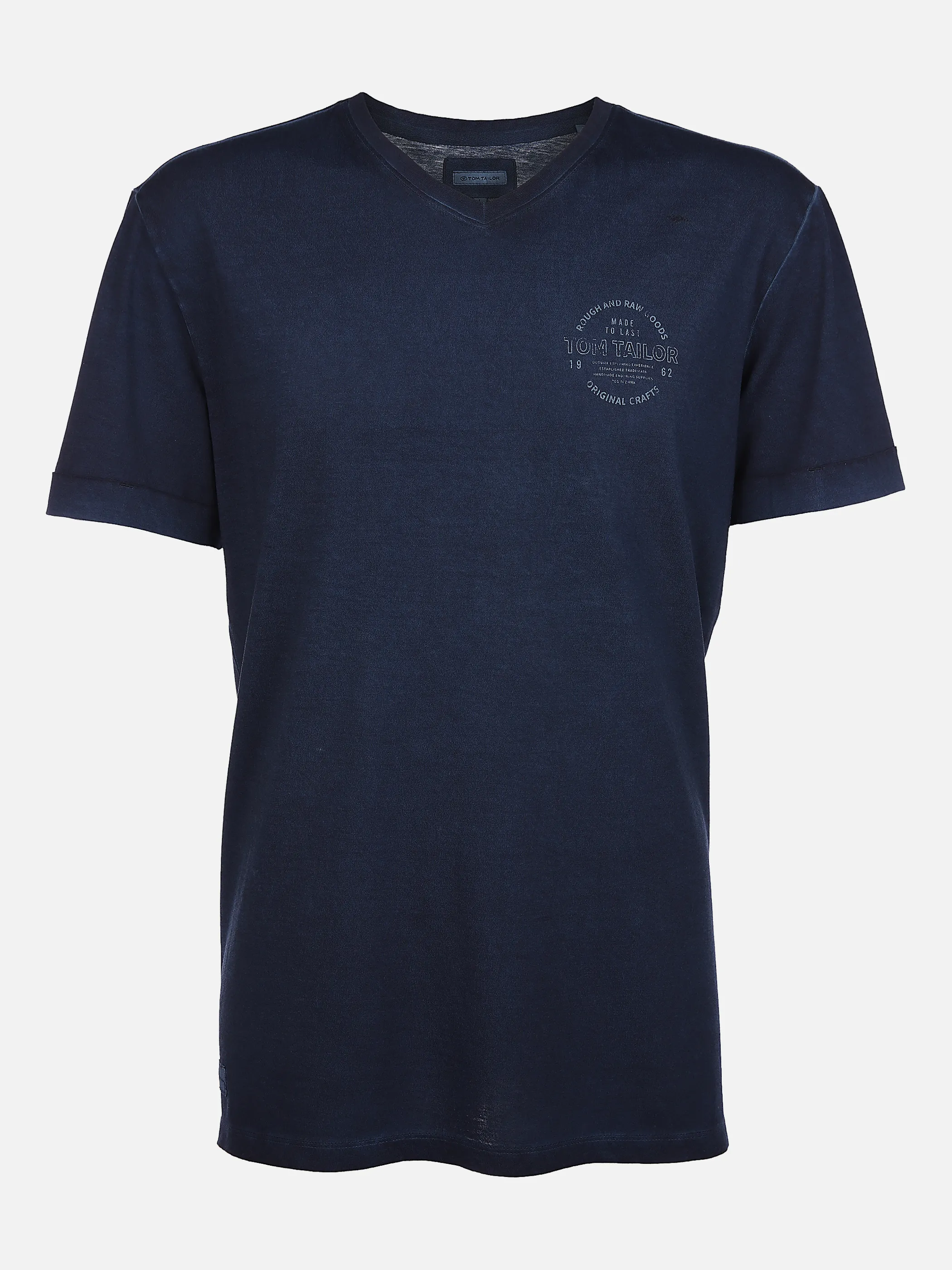 Tom Tailor 1031572 washed v-neck t-shirt Blau 864563 10668 1