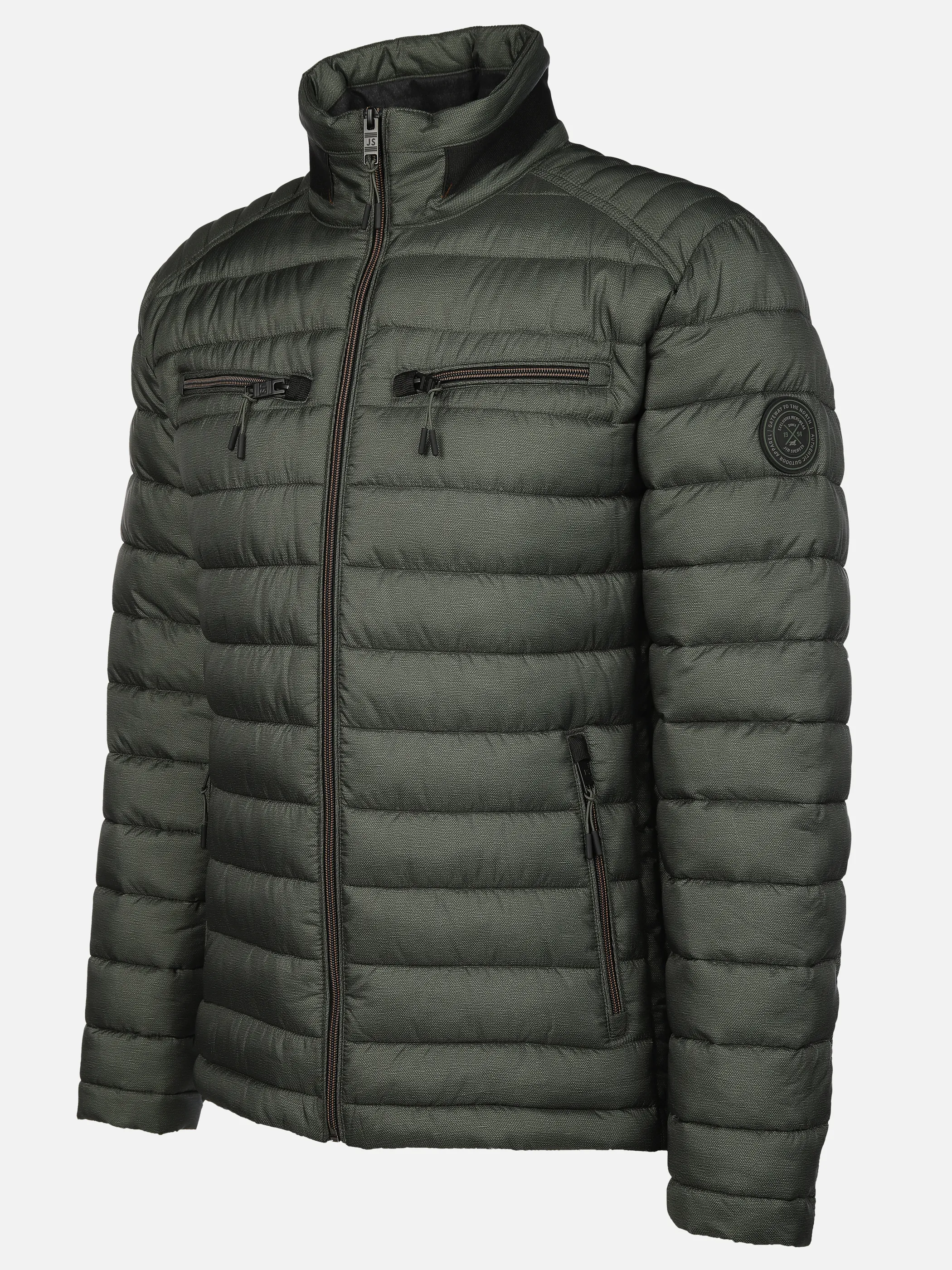 Jim Spencer He. Steppjacke melange Oliv 912655 KHAKI 3 Jim Spencer He. Steppjacke melange Oliv 912655 KHAKI 3