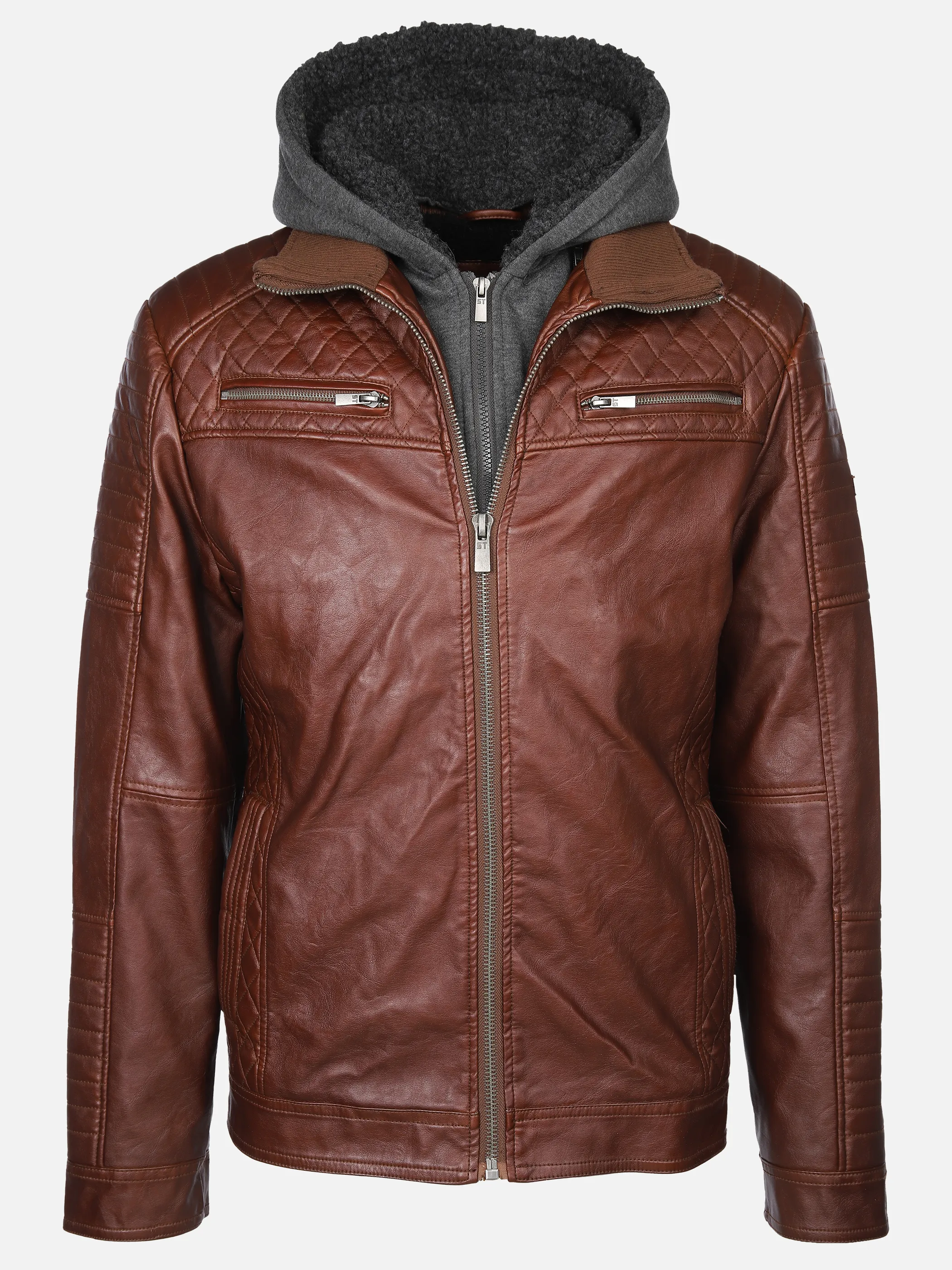 Southern Territory He. PU-Bikerjacke 2in1 Kapuze Braun 880589 DK BROWN 1 Southern Territory He. PU-Bikerjacke 2in1 Kapuze Braun 880589 DK BROWN 1