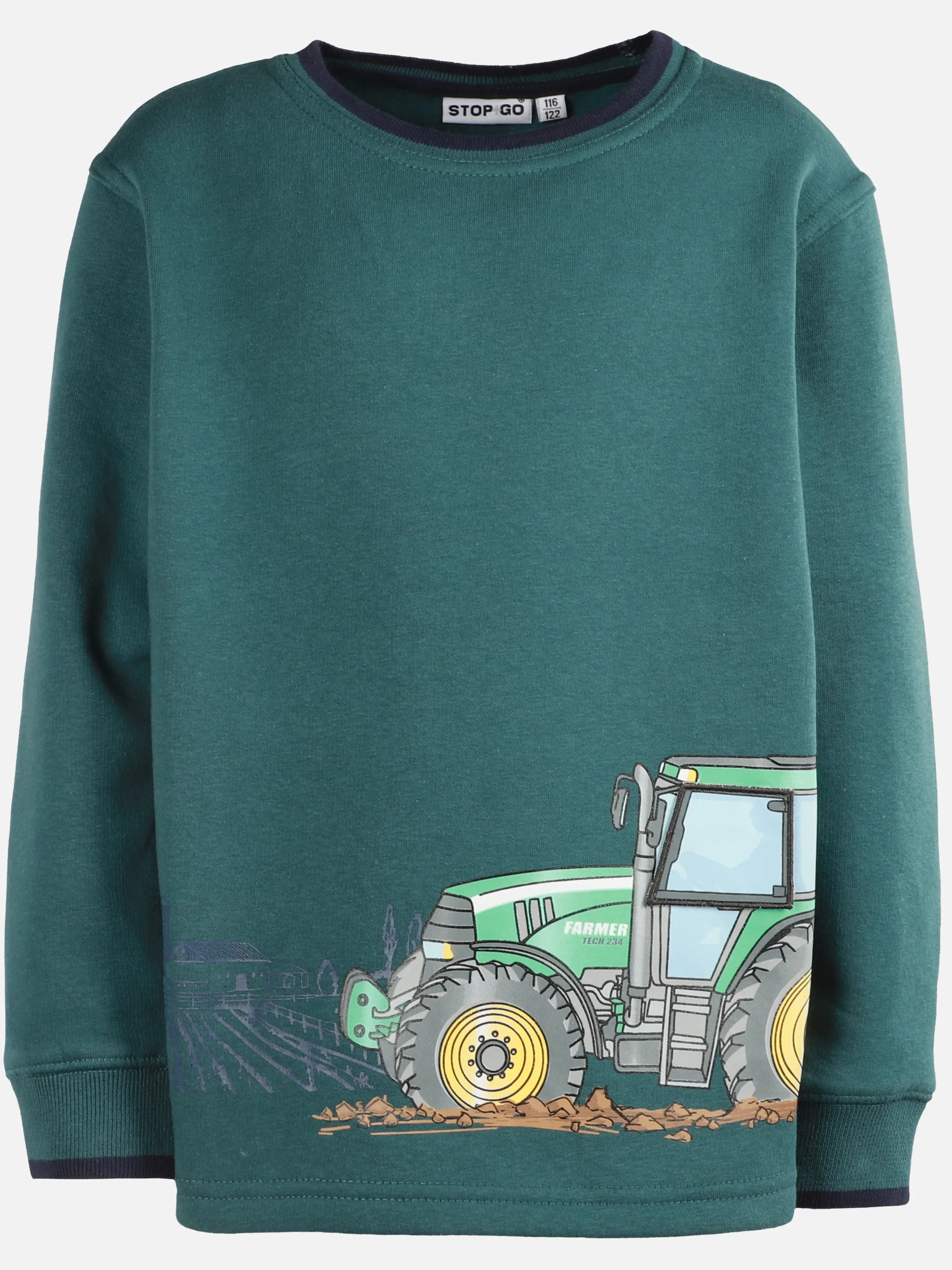 Stop + Go KJ Sweatshirt mit Baggerprint in grün Grün 899761 GRÜN 1