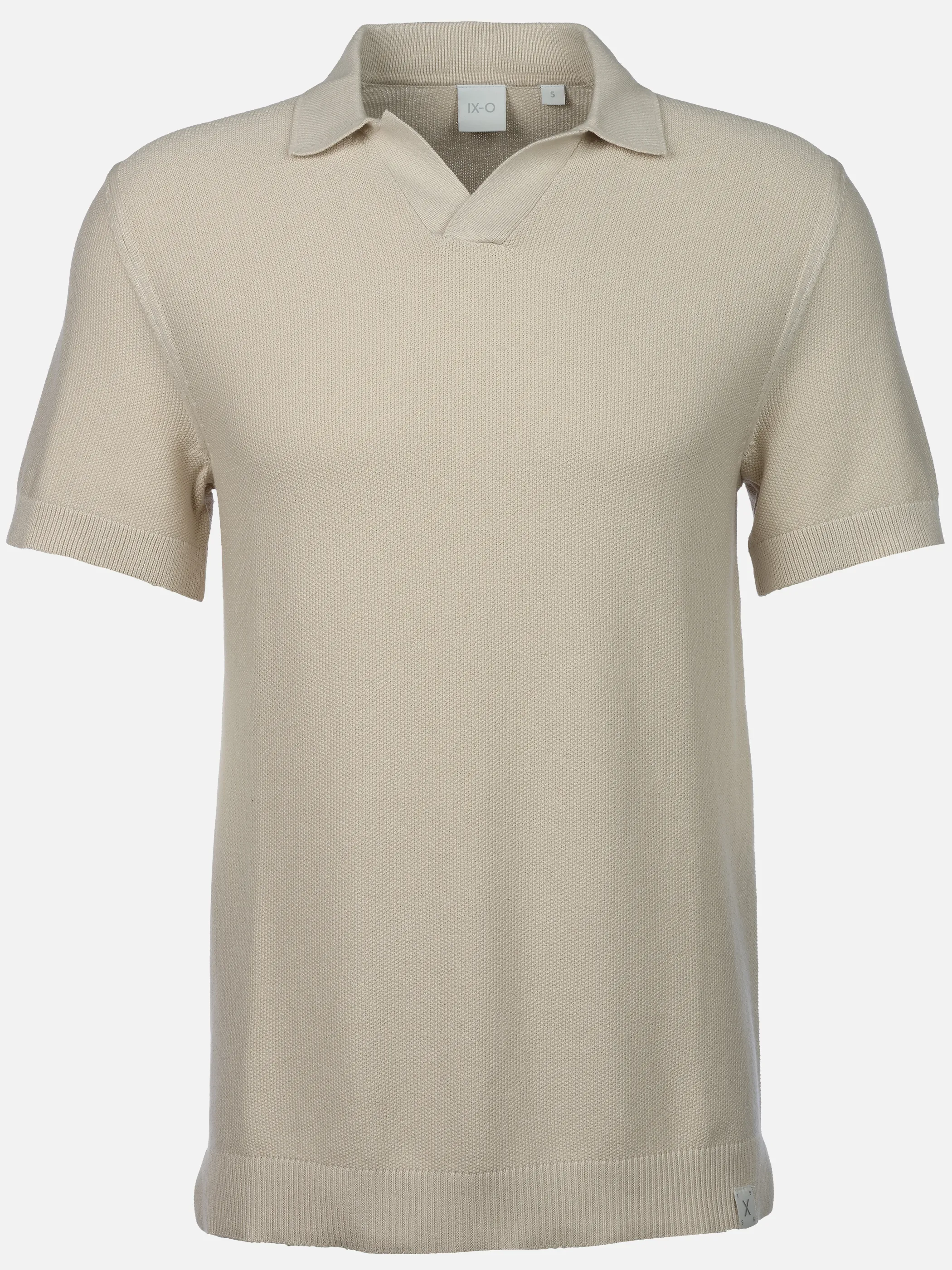 IX-O H93128M91004AAWG YF He-Strick Poloshirt Beige 925915 20200 1