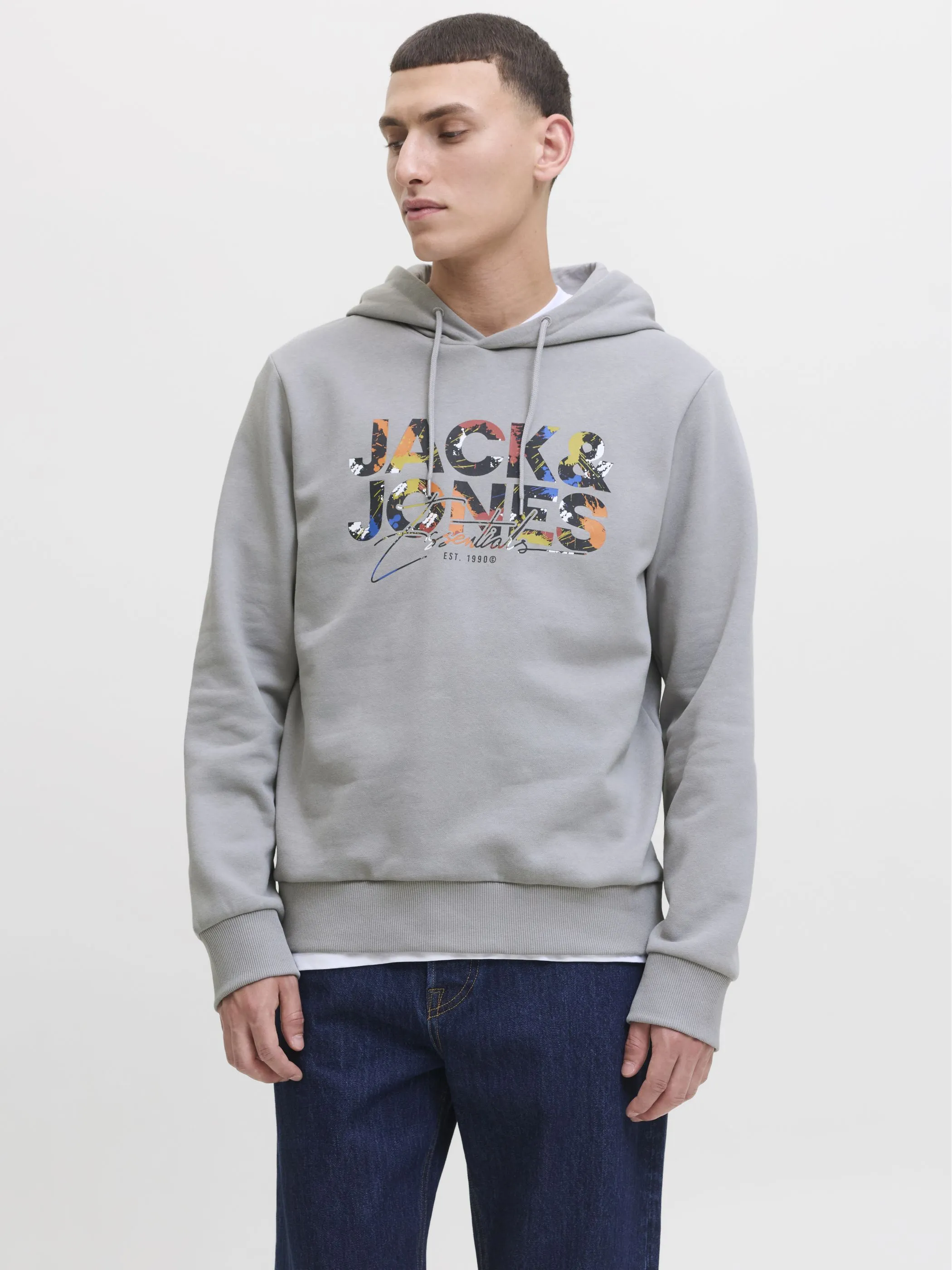 Jack Jones 12279119 JJGEPLAS SWEAT HOOD Grau 913159 278262 5 Jack Jones 12279119 JJGEPLAS SWEAT HOOD Grau 913159 278262 5