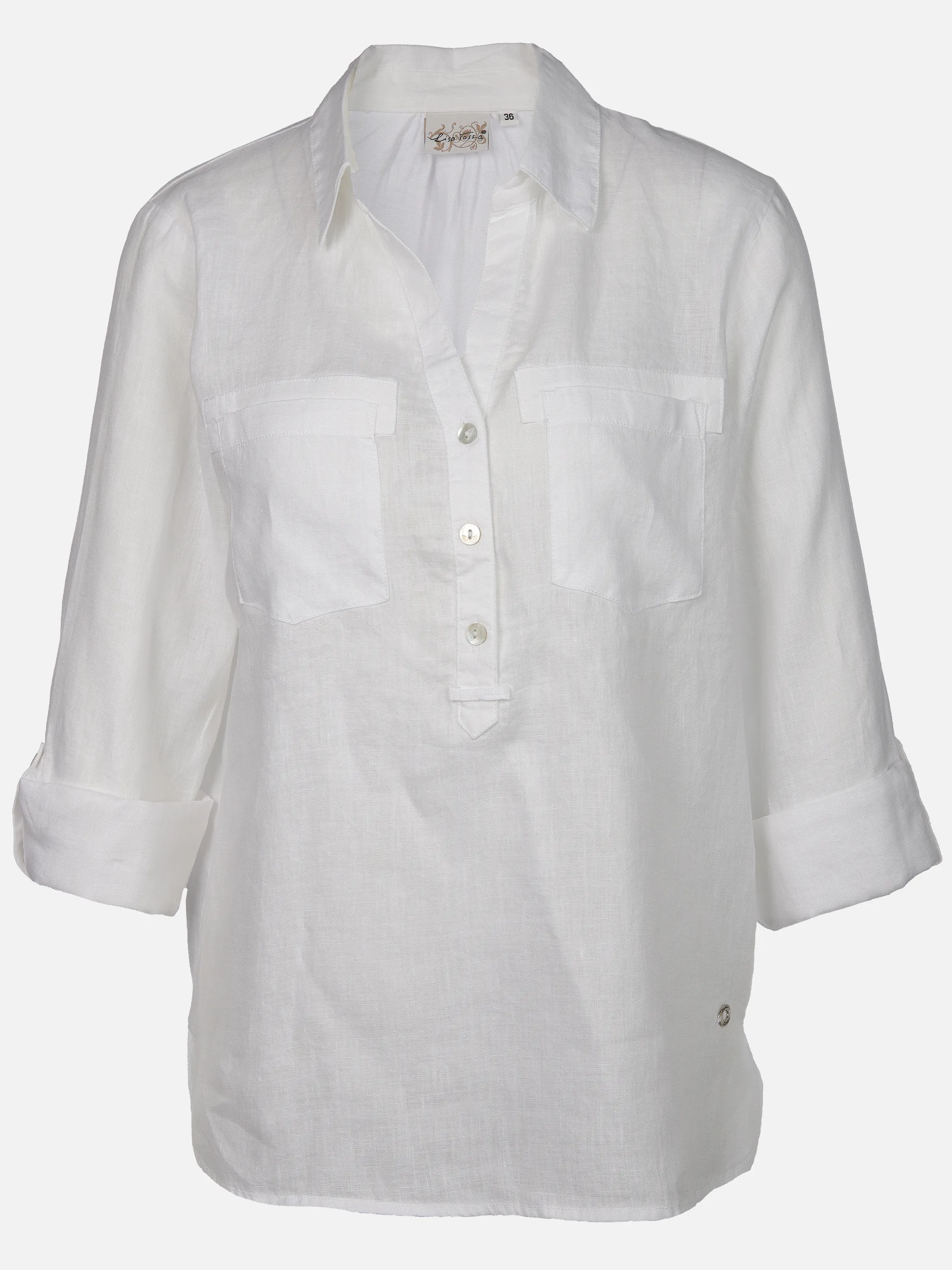 Lisa Tossa Da-Bluse aus Leinen Weiß 905719 WEIß 1