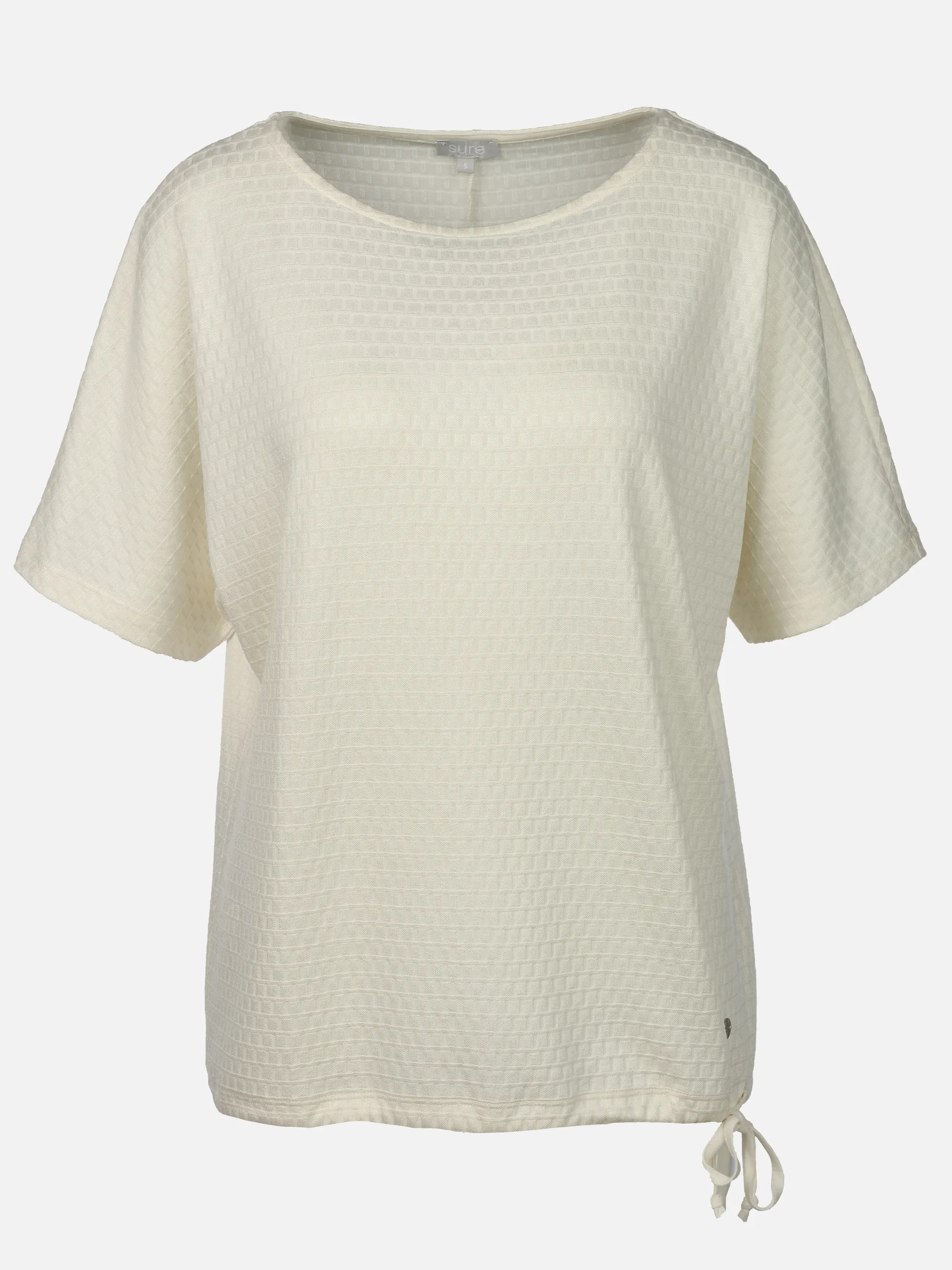 Sure Da-Jacquard-T-Shirt Weiß 922069 WHITE 1