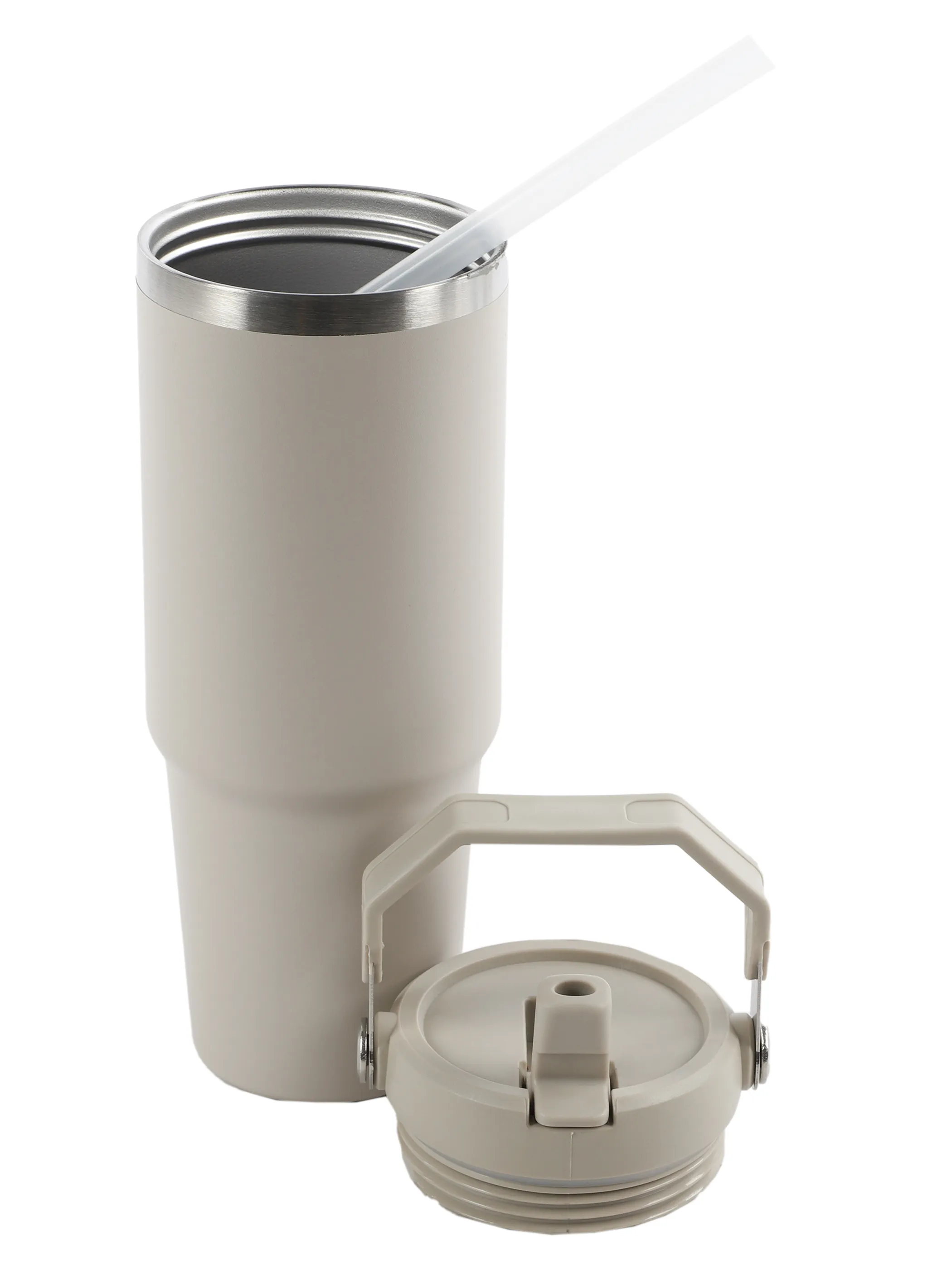 Dream House Thermobecher inkl Flip Strohha Weiß 915835 MANDEL 2