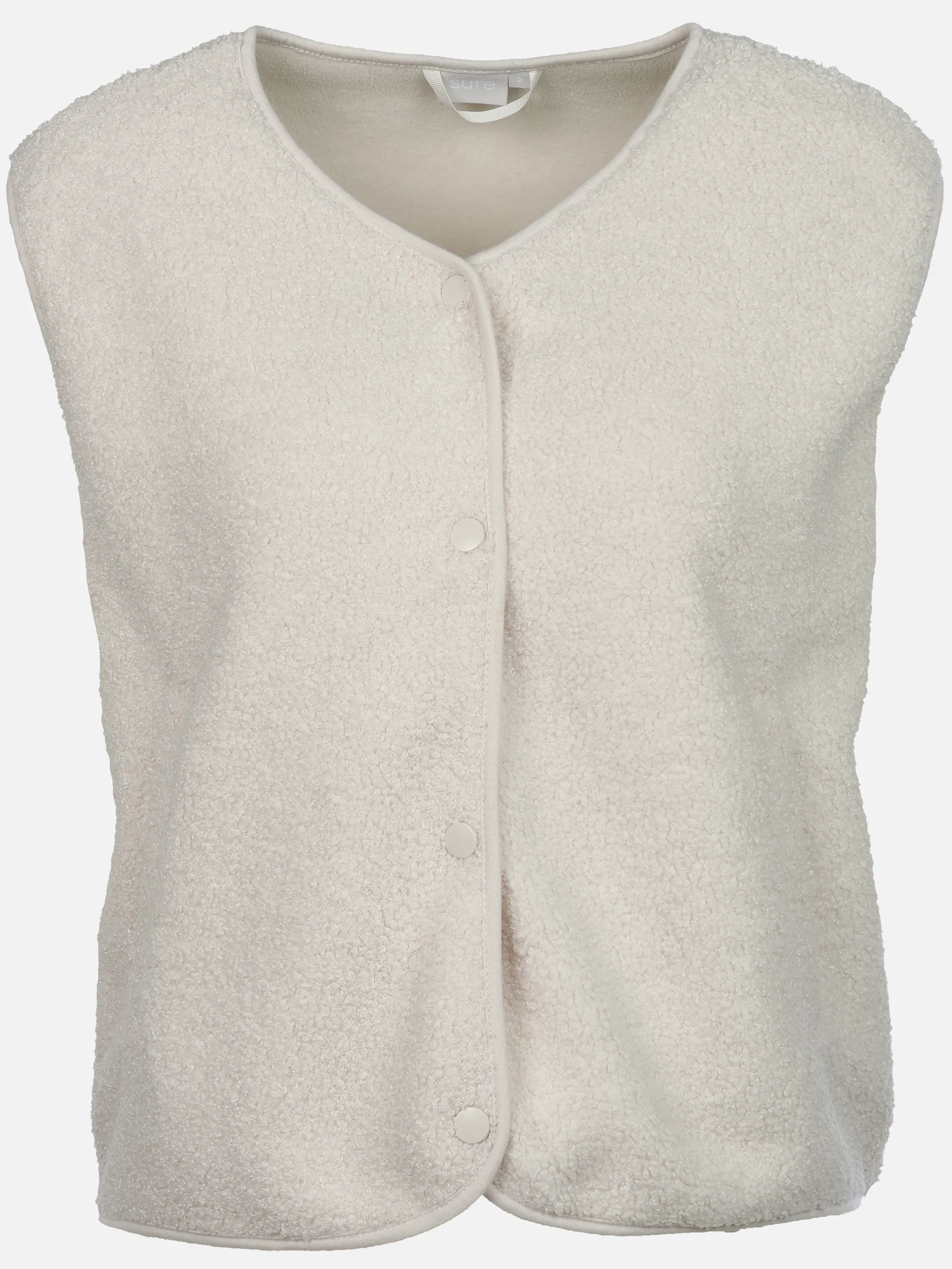 Sure Da.Teddy Fleece Weste Weiß 928447 STAR WHITE 1