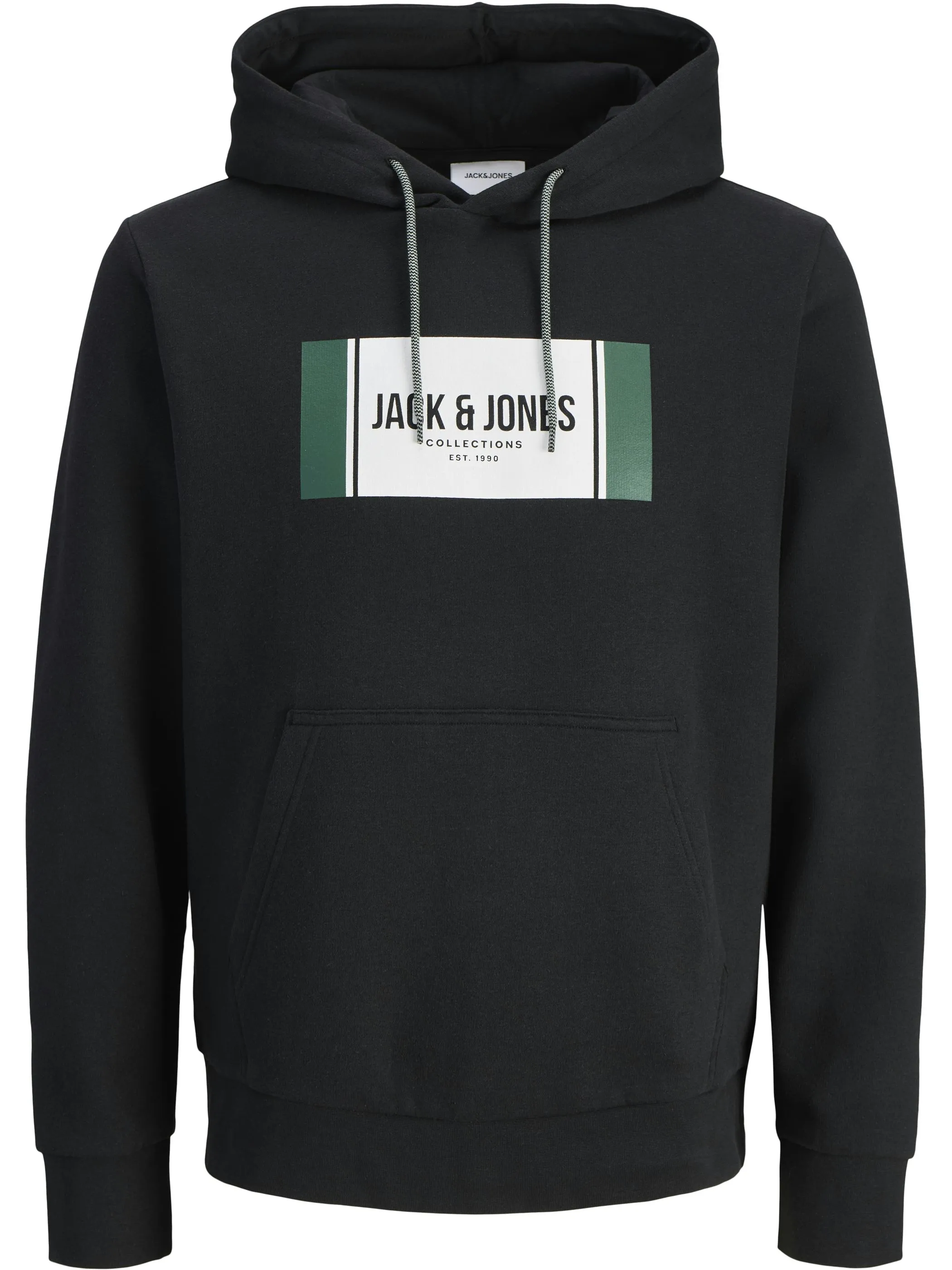 Jack Jones 12278614 JJHAYATO SWEAT HOOD BTS LN Schwarz 925888 178012 1
