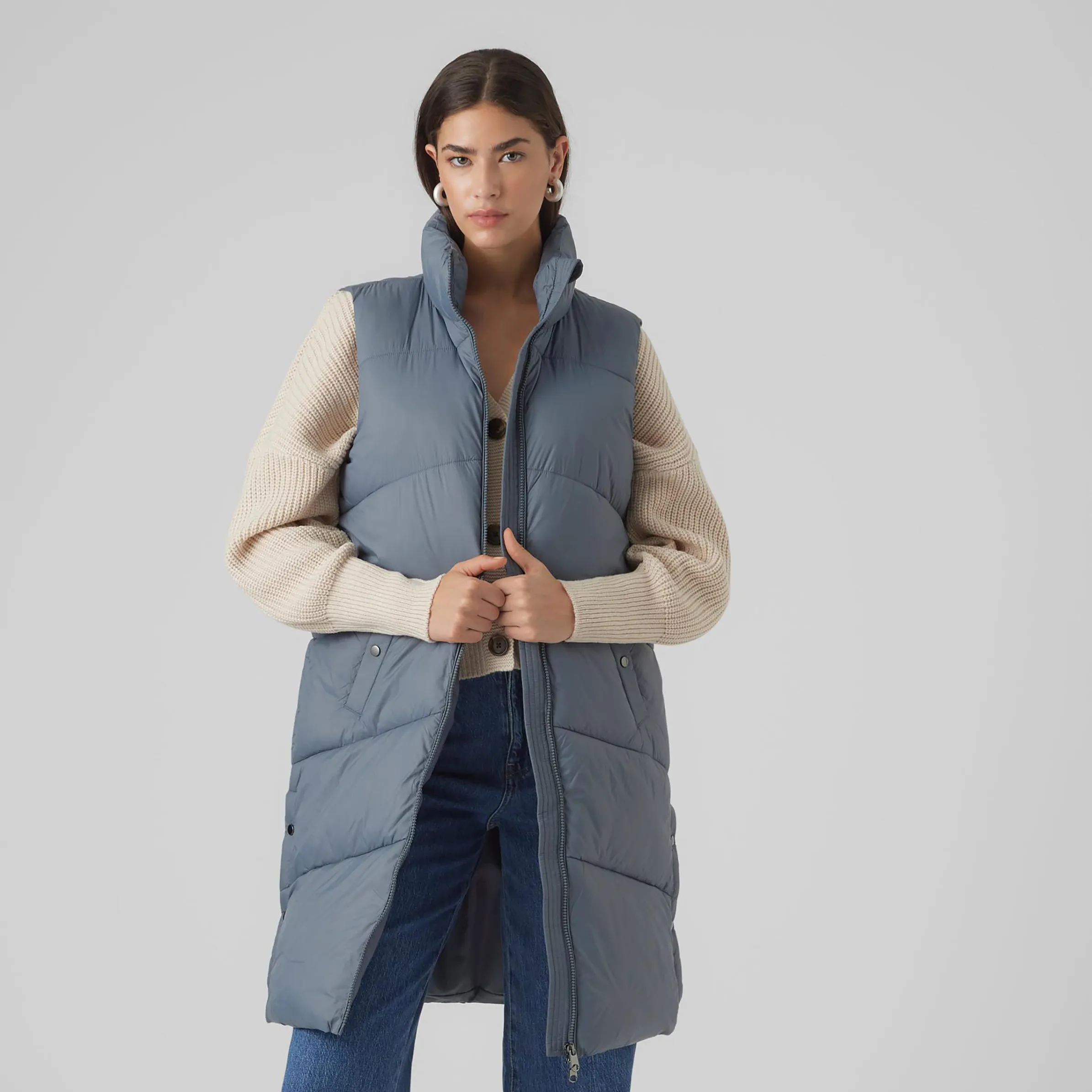 Vero Moda 10273950 VMUPPSALA 3-4 WAISTCO Grau 866166 192778 2 Vero Moda 10273950 VMUPPSALA 3-4 WAISTCO Grau 866166 192778 2