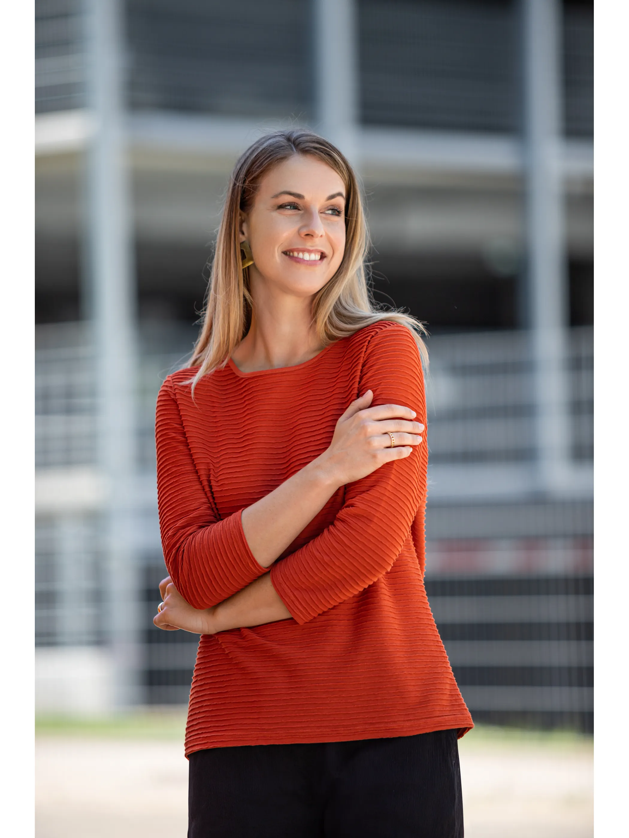Sure Da-Struktur-Shirt 3/4 Arm Rot 866995 CHILI 4