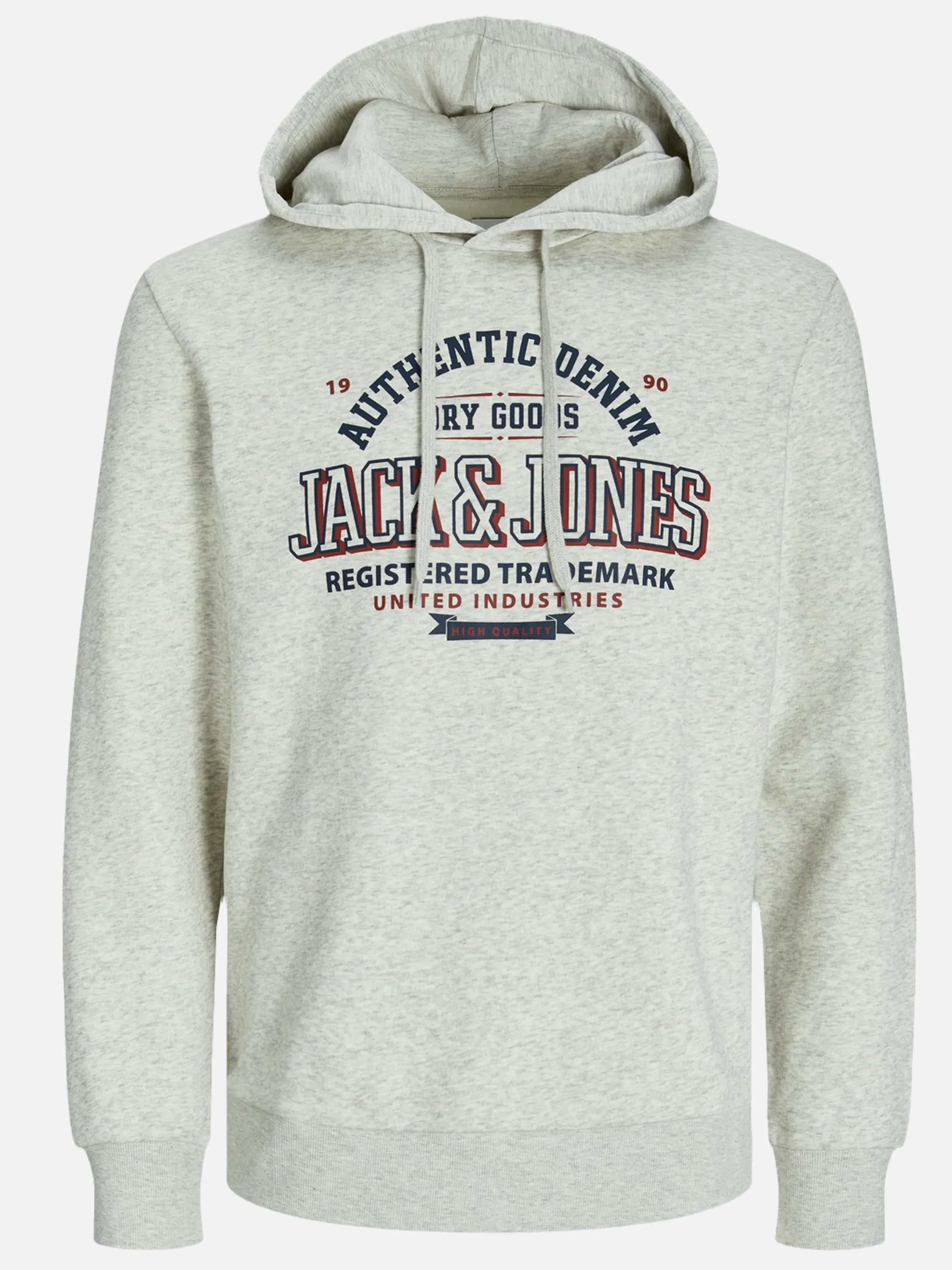 Jack Jones 12255617 JJELOGO SWEAT HOOD 2 Weiß 895765 200349 1