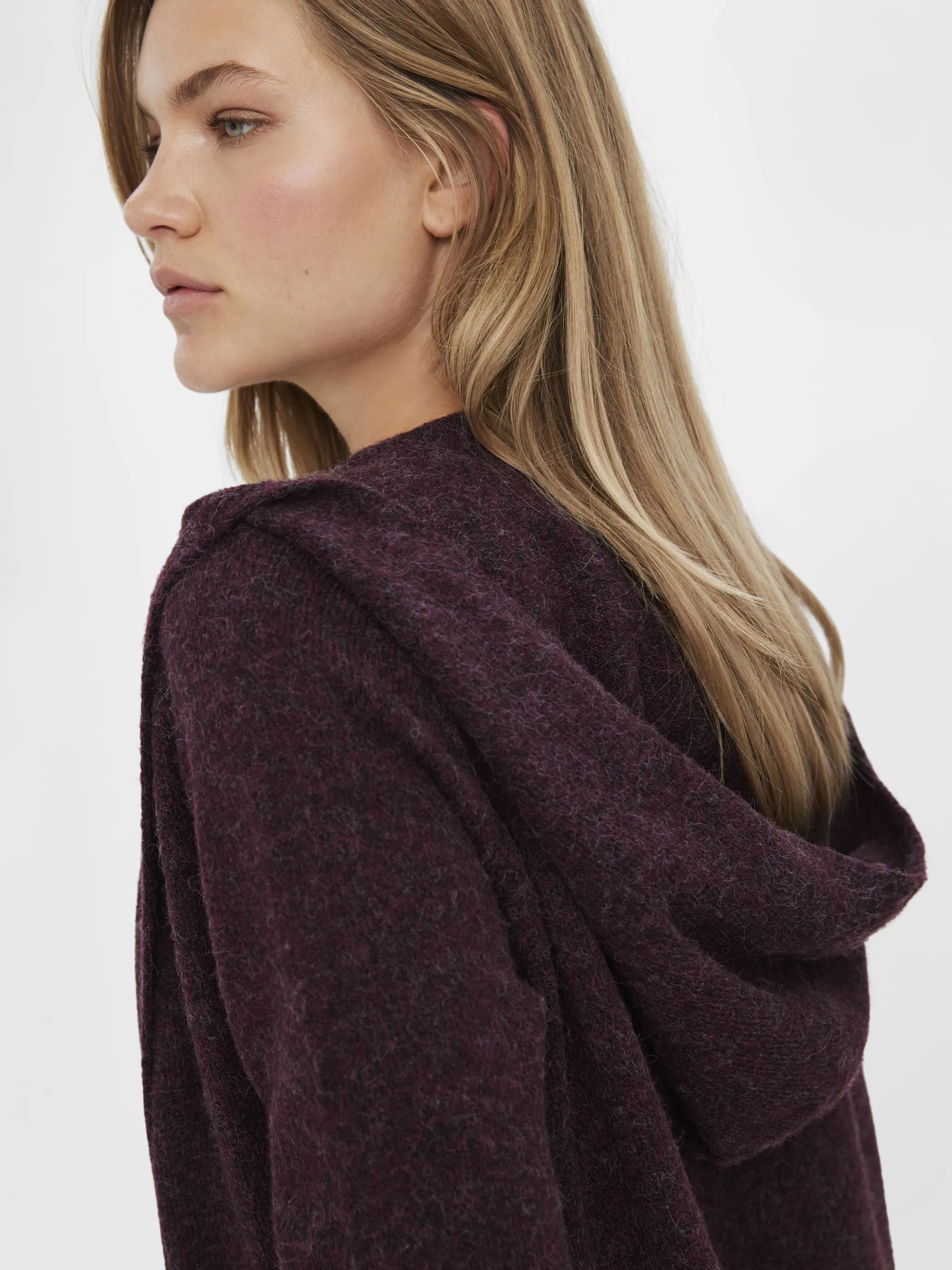 Vero Moda 10235948 VMDOFFY LS OPEN HOOD Rot 837728 186320001 3