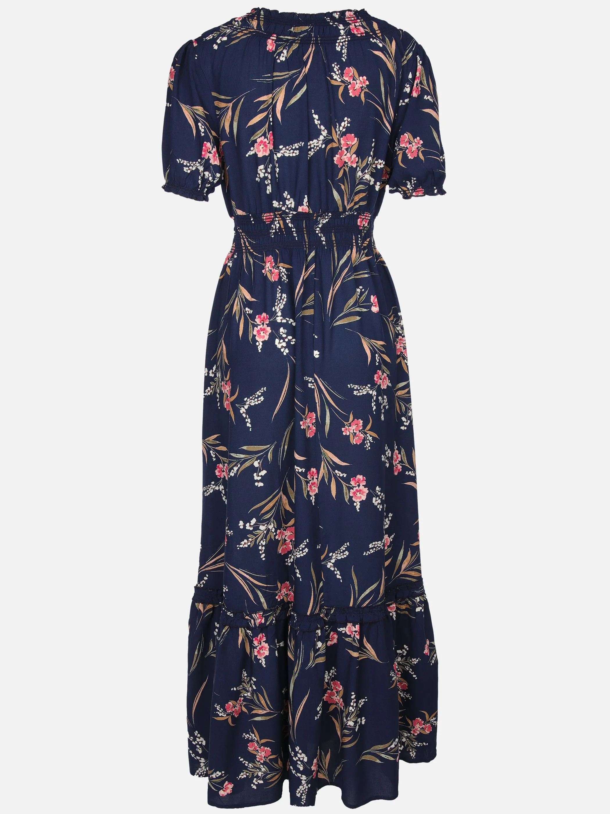 Apricot 757615 Apricot Watercolor Floral Smock Maxi Dress Marine 918381 NAV