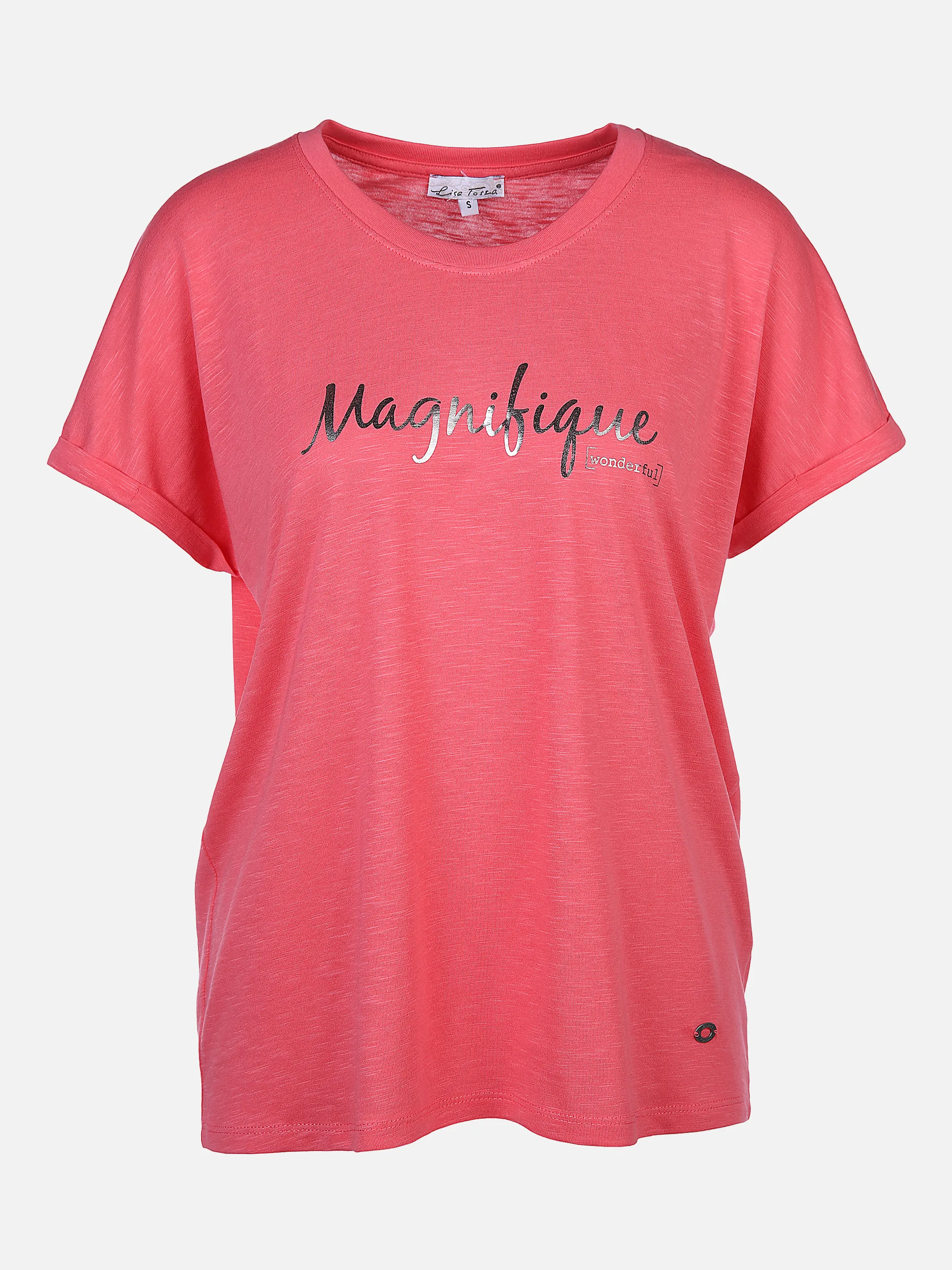 Lisa Tossa Da-T-Shirt m. Frontprint Pink 866115 SORBET 1