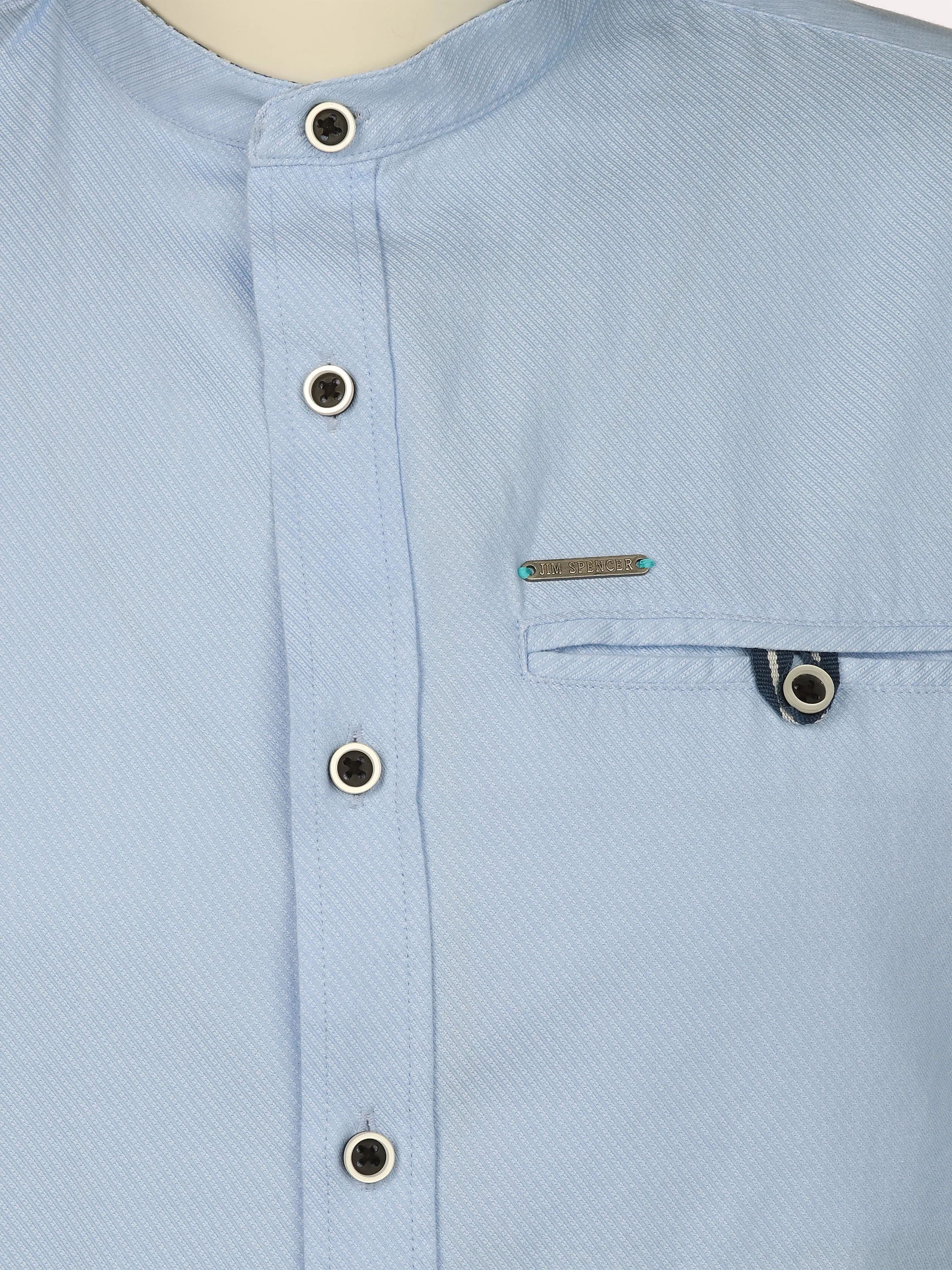 Jim Spencer He. Freizeithemd 1/2 celebration Blau 922131 BLUE 3