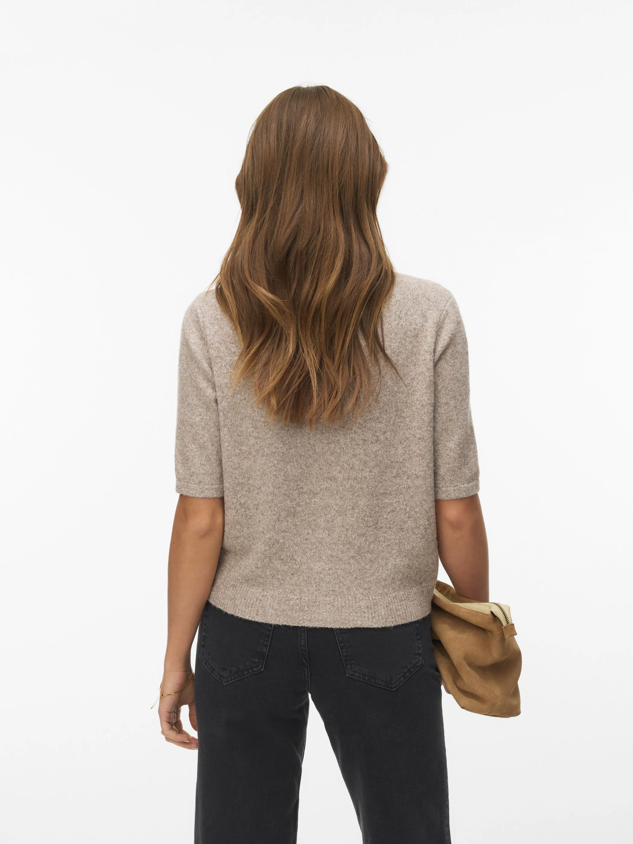 Vero Moda 10345011 VMDOFFY 2/4 O-NECK BU Braun 922155 175680001 2