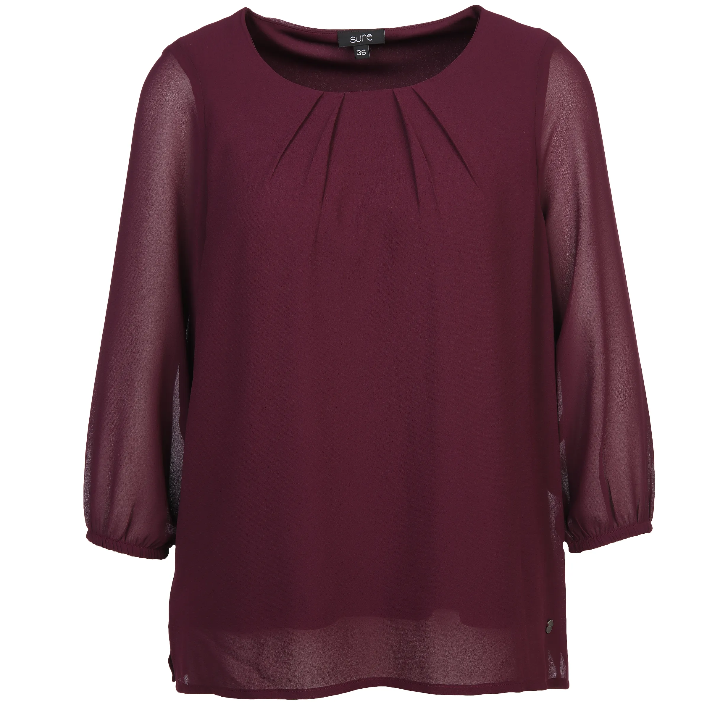 Sure Da-Chiffonbluse m. 3/4 Arm Pink 882846 HOLUNDER 1 Sure Da-Chiffonbluse m. 3/4 Arm Pink 882846 HOLUNDER 1